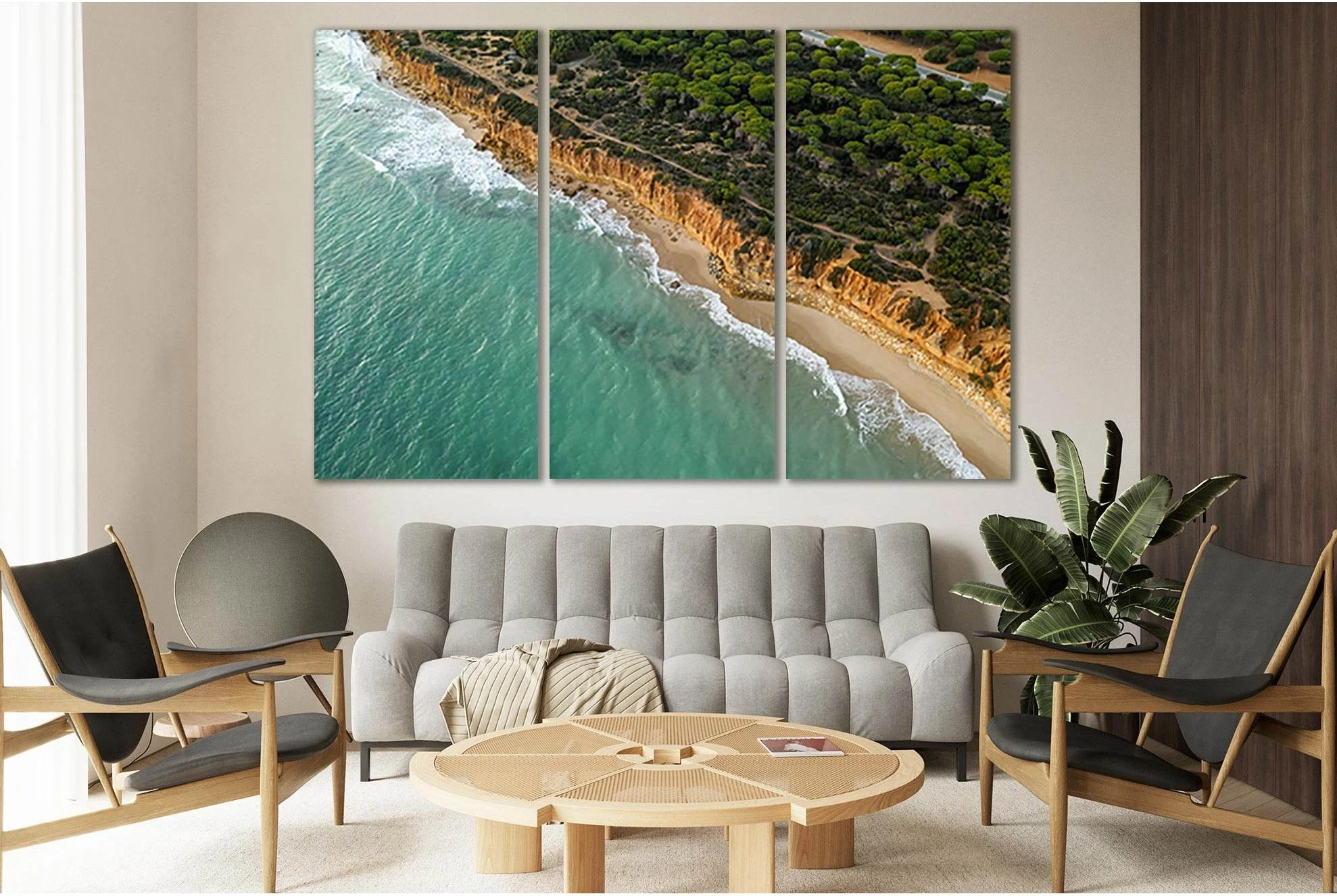 Turquoise Ocean Waves Towards the Shore Wall Art Canvas Print showing ocean water, wave movement and surf.