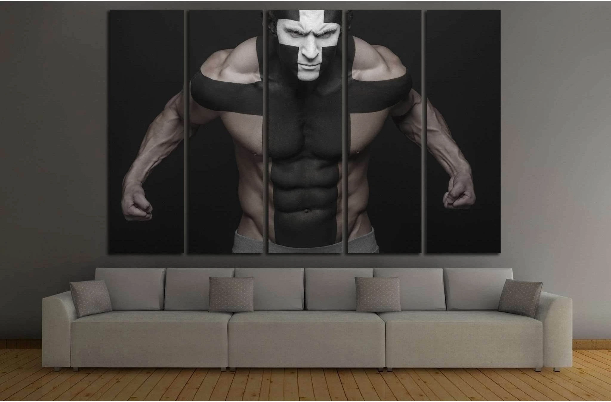 Muscle Man №205 Ready to Hang Canvas Print - Zellart Canvas Prints ALL_Products, wd-205