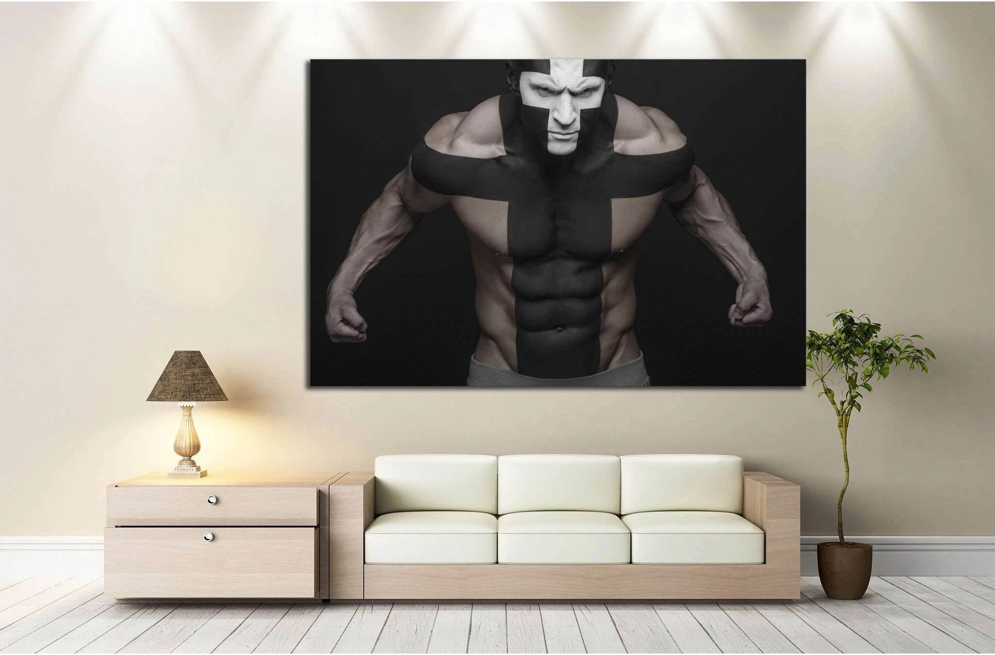 Muscle Man №205 Ready to Hang Canvas Print - Zellart Canvas Prints ALL_Products, wd-205