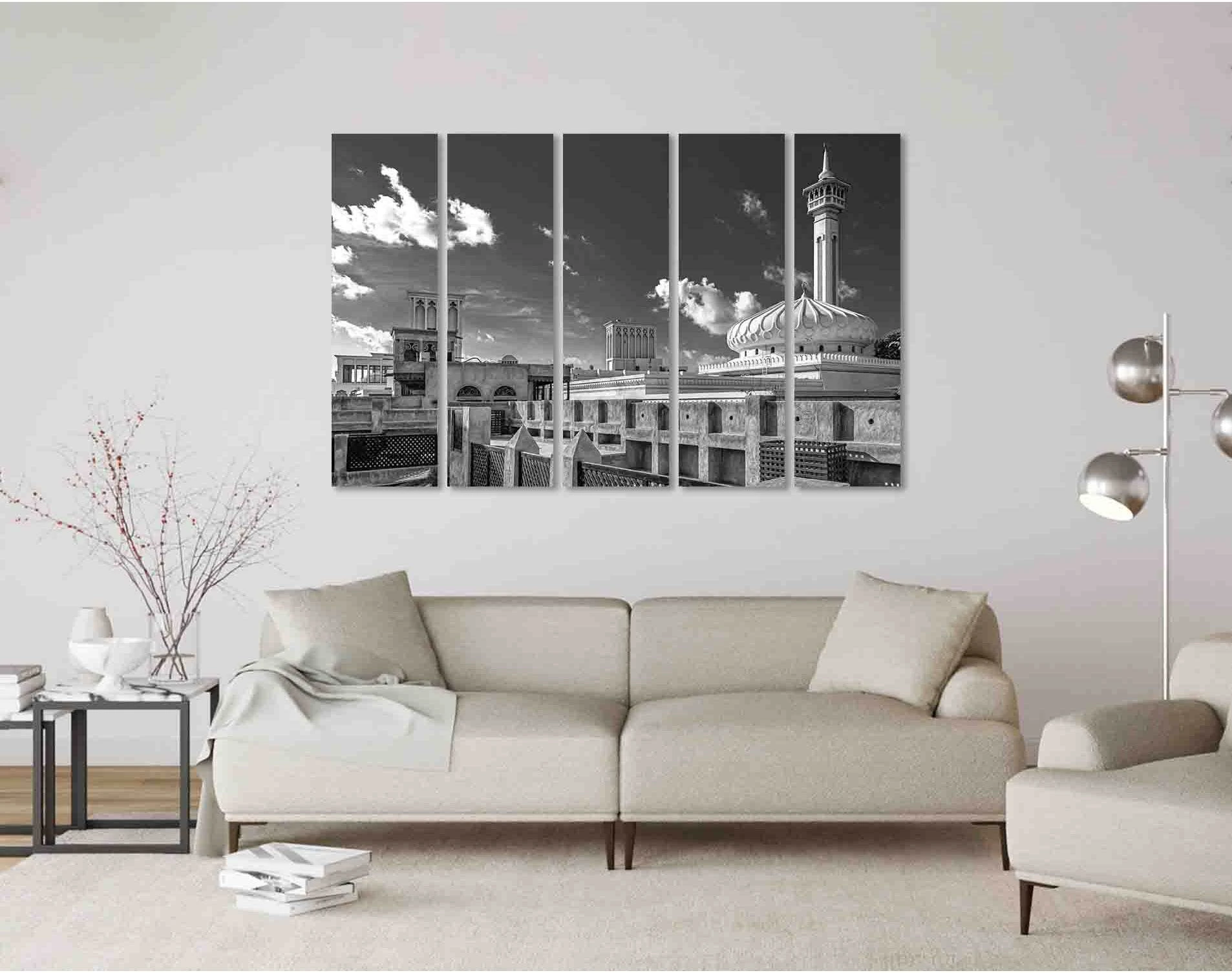 Mysterious temple №D2817 Ready to Hang Canvas Print - Zellart Canvas Prints 0new, ALL_Products, Black & White Wall Art