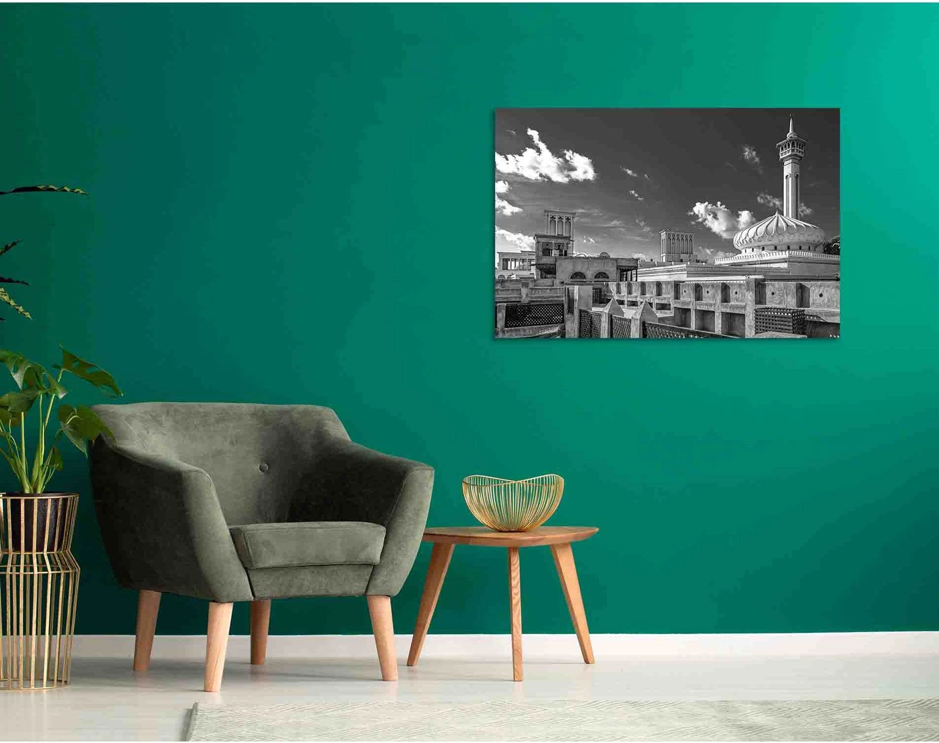Mysterious temple №D2817 Ready to Hang Canvas Print - Zellart Canvas Prints 0new, ALL_Products, Black & White Wall Art