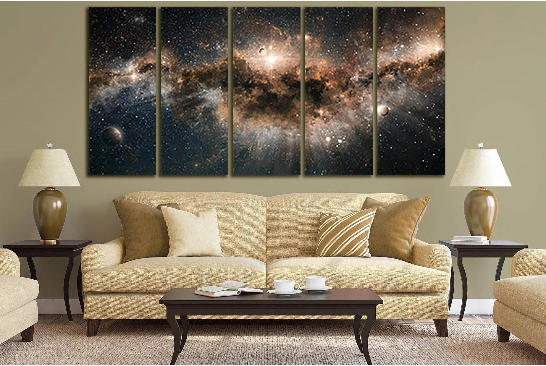 Mystery Nebula №SL384 Ready to Hang Canvas Print - Zellart Canvas Prints 0new, ALL_Products, Astronomy & Space Canvas Wall Art