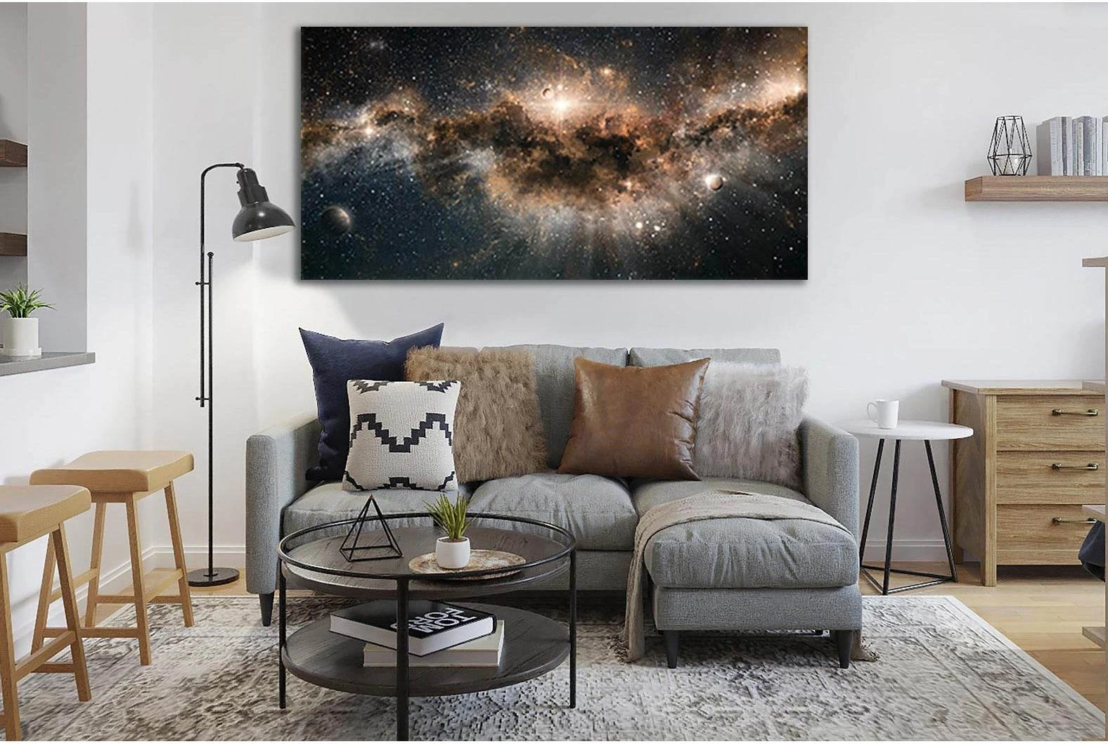 Mystery Nebula №SL384 Ready to Hang Canvas Print - Zellart Canvas Prints 0new, ALL_Products, Astronomy & Space Canvas Wall Art