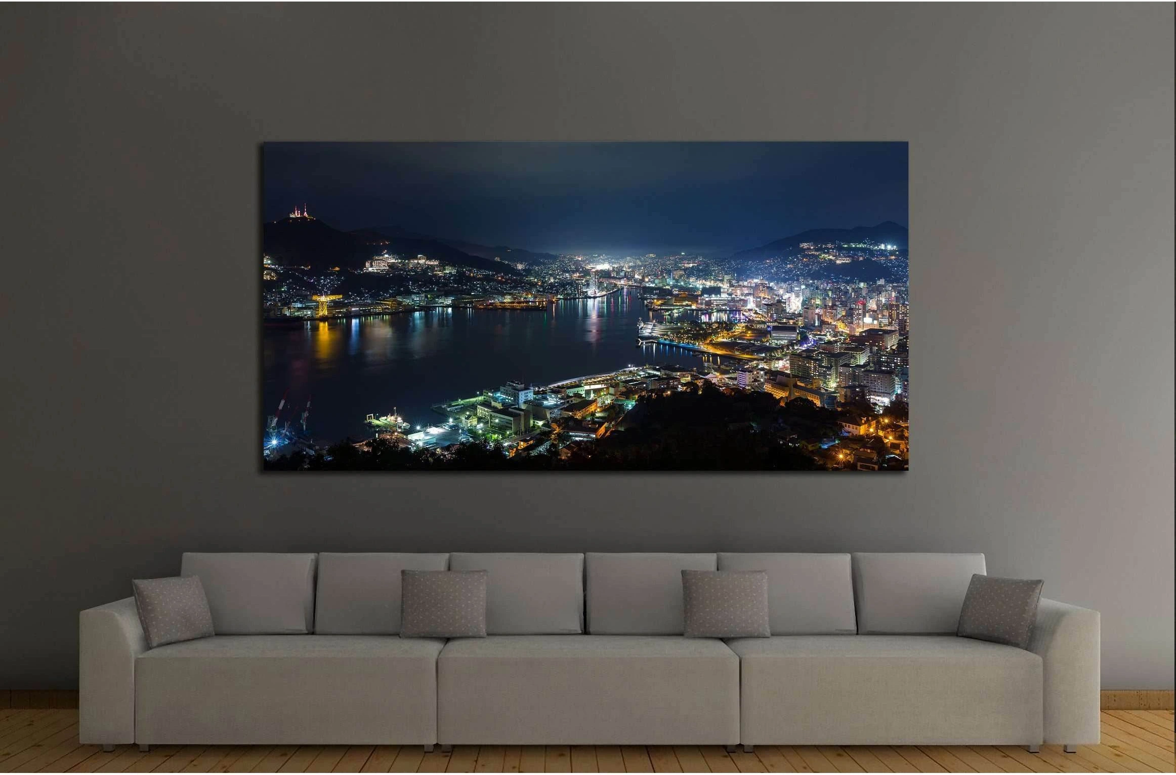 Nagasaki night №2950 Ready to Hang Canvas Print - Zellart Canvas Prints ALL_Products, s-2950