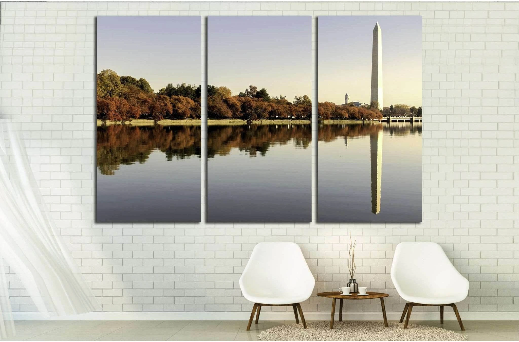 National Mall at autumn. Washington, DC №2063 Ready to Hang Canvas Print - Zellart Canvas Prints ALL_Products, s-2063