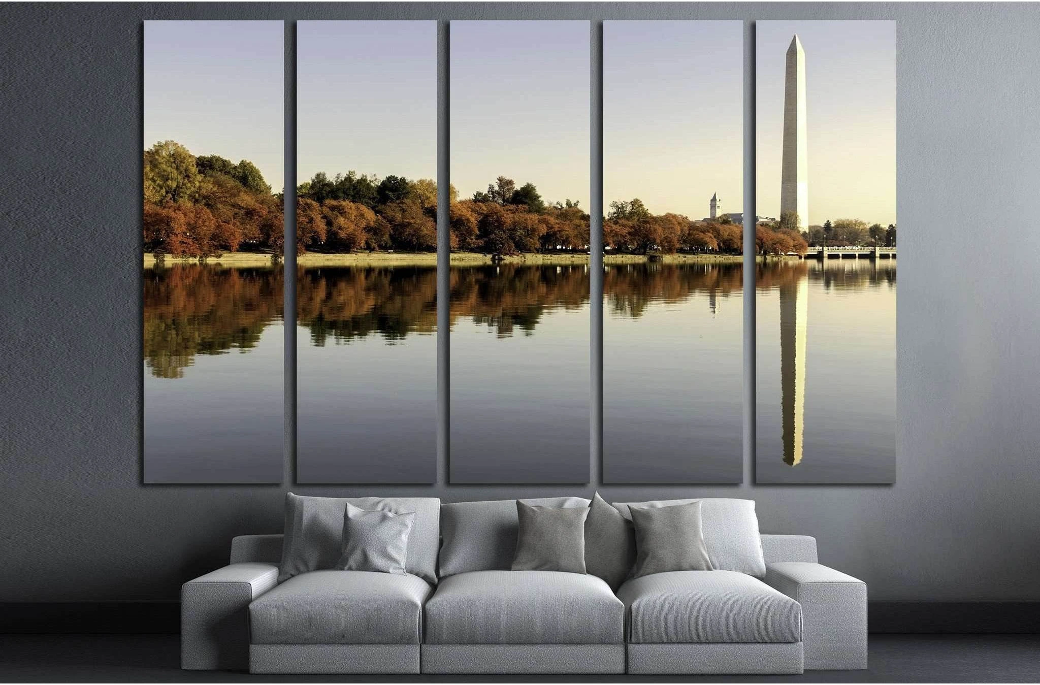 National Mall at autumn. Washington, DC №2063 Ready to Hang Canvas Print - Zellart Canvas Prints ALL_Products, s-2063