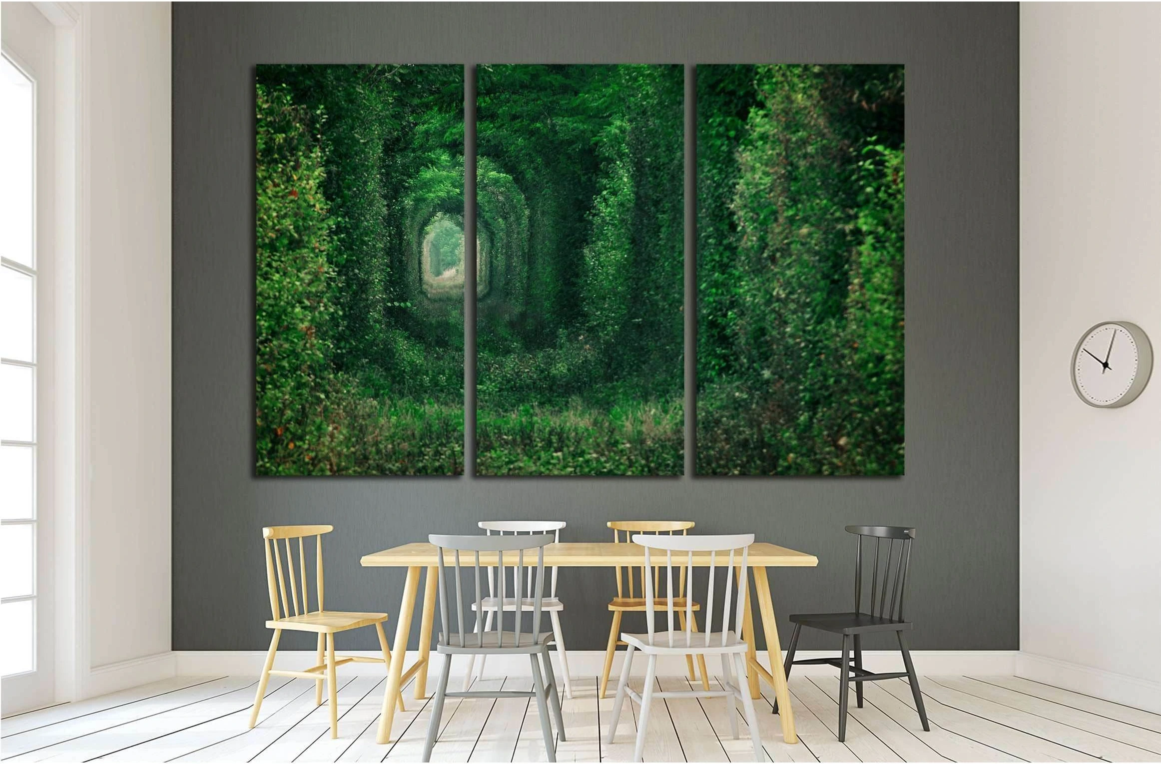 Natural tunnel formed by trees in Romania №2830 Ready to Hang Canvas Print - Zellart Canvas Prints ALL_Products, s-2830