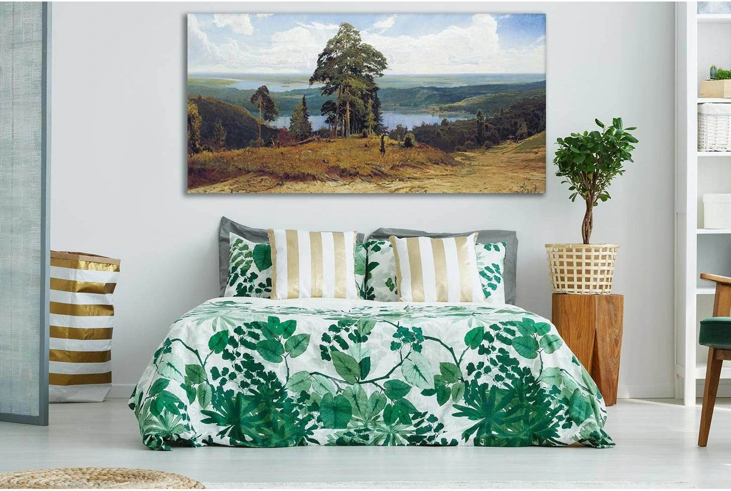 Nature Trees Oil Painting №SL573 Ready to Hang Canvas Print - Zellart Canvas Prints 0new, ALL_Products, Oil Painting Wall Art