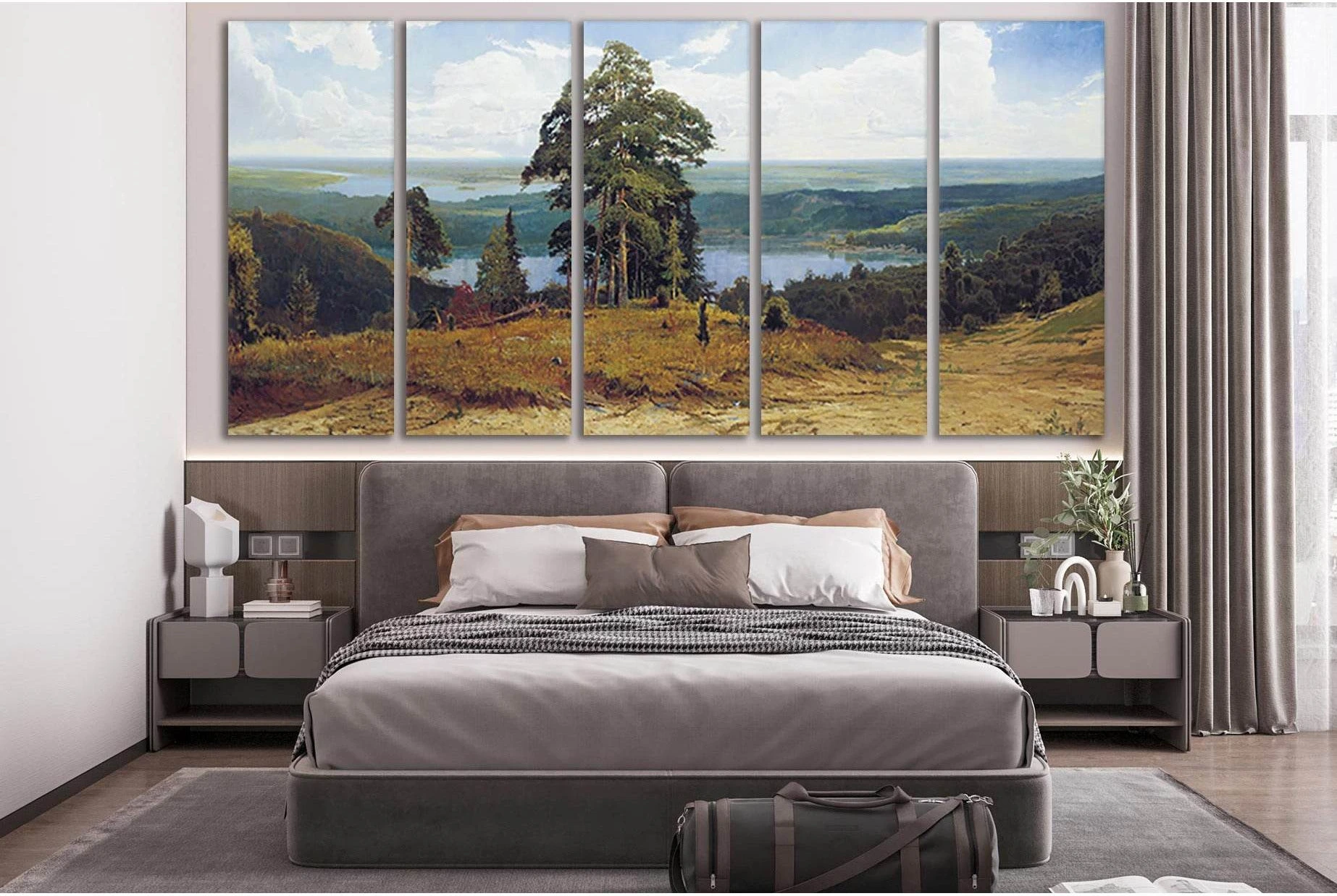 Nature Trees Oil Painting №SL573 Ready to Hang Canvas Print - Zellart Canvas Prints 0new, ALL_Products, Oil Painting Wall Art