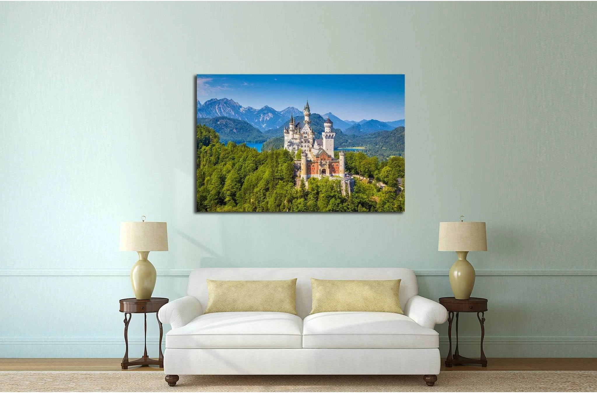 Neuschwanstein Castle, Germany №596 Ready to Hang Canvas Print - Zellart Canvas Prints ALL_Products, s-596