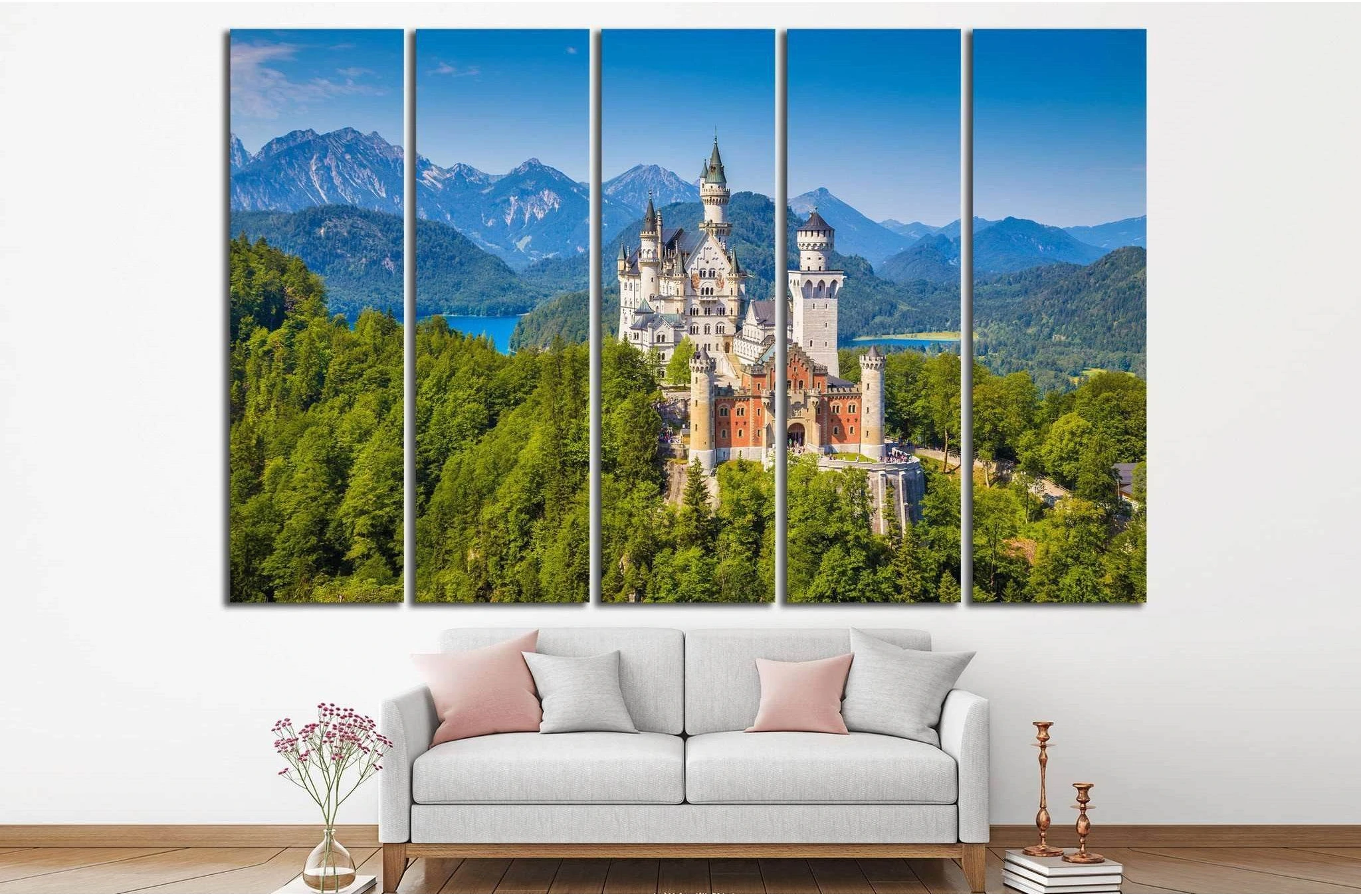 Neuschwanstein Castle, Germany №596 Ready to Hang Canvas Print - Zellart Canvas Prints ALL_Products, s-596
