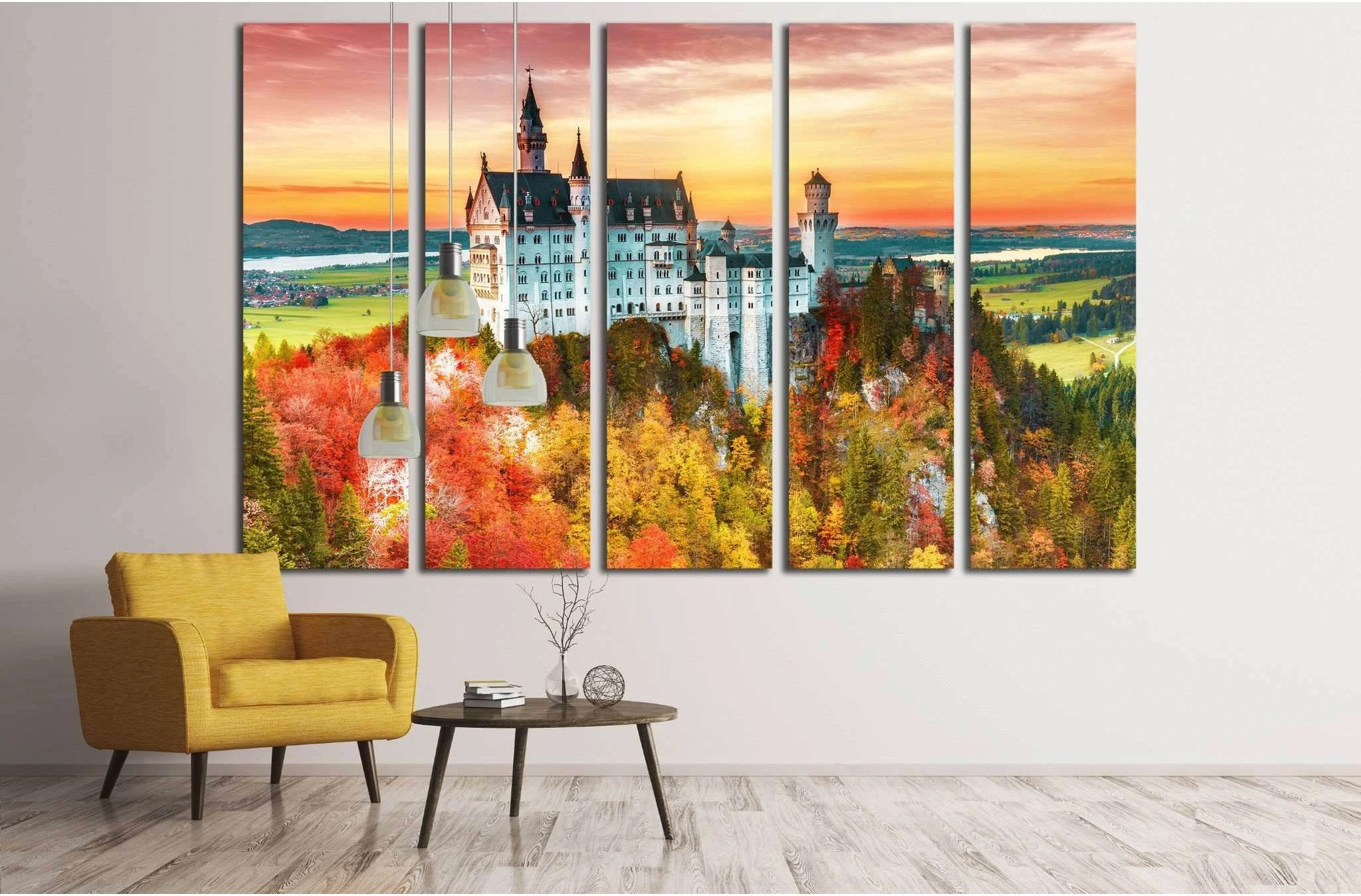 Neuschwanstein castle, Palace situated in Bavaria, Germany №1806 Ready to Hang Canvas Print - Zellart Canvas Prints ALL_Products, s-1806