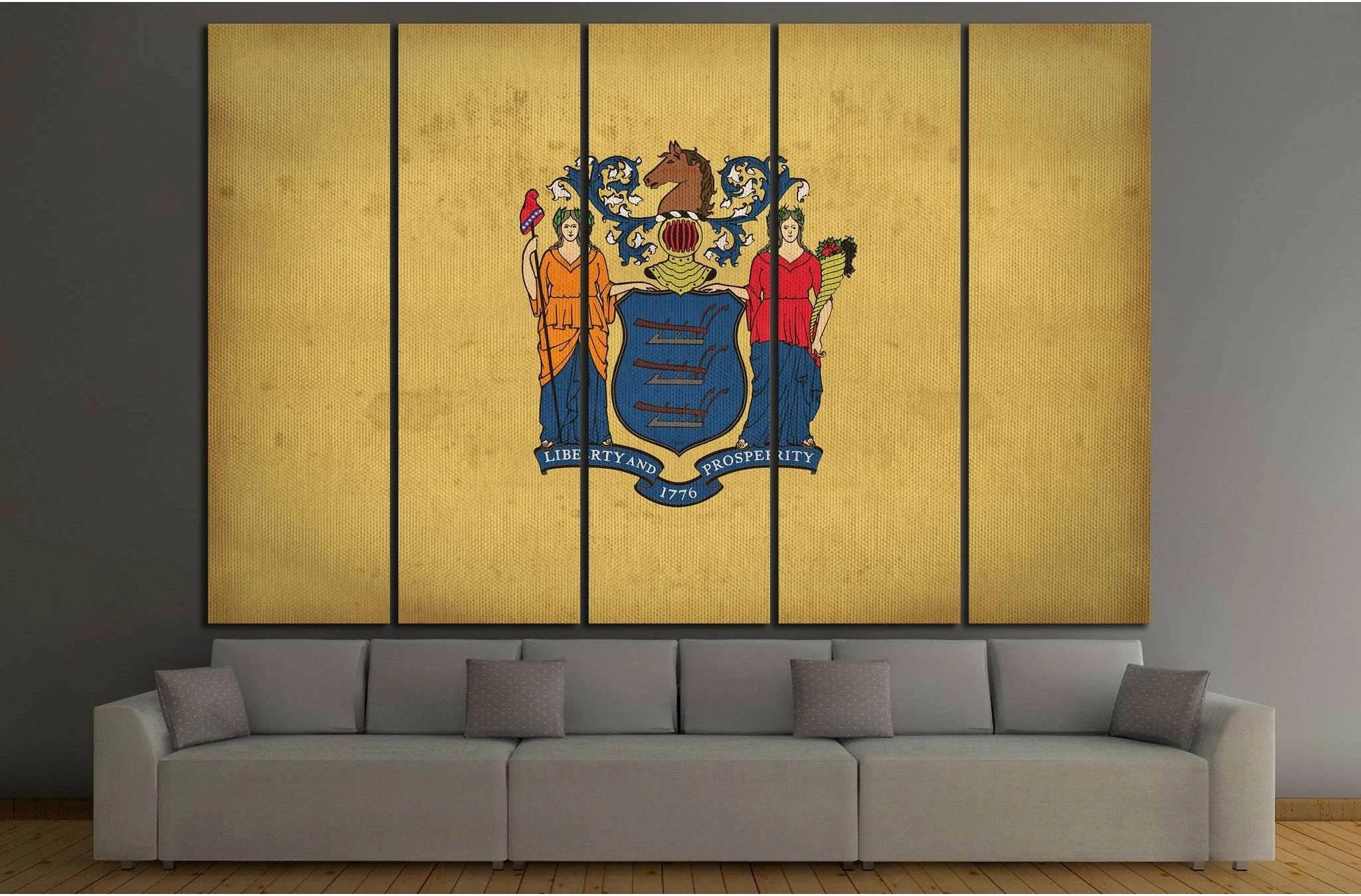 New Jersey flag №680 Ready to Hang Canvas Print - Zellart Canvas Prints ALL_Products, s-680