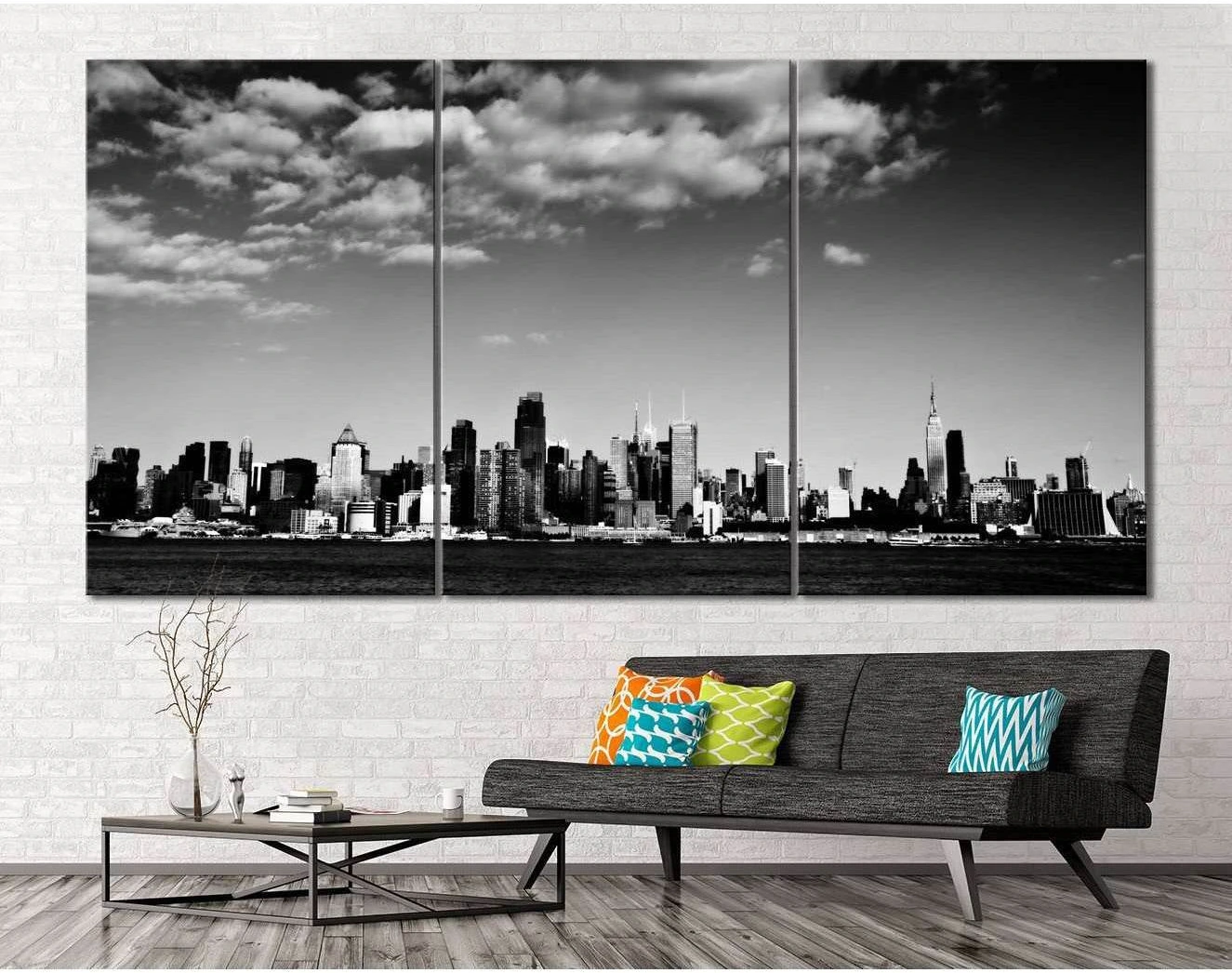 New York Black and White №114 Ready to Hang Canvas Print - Zellart Canvas Prints 0_NY_ART, ALL_Products, wd-114