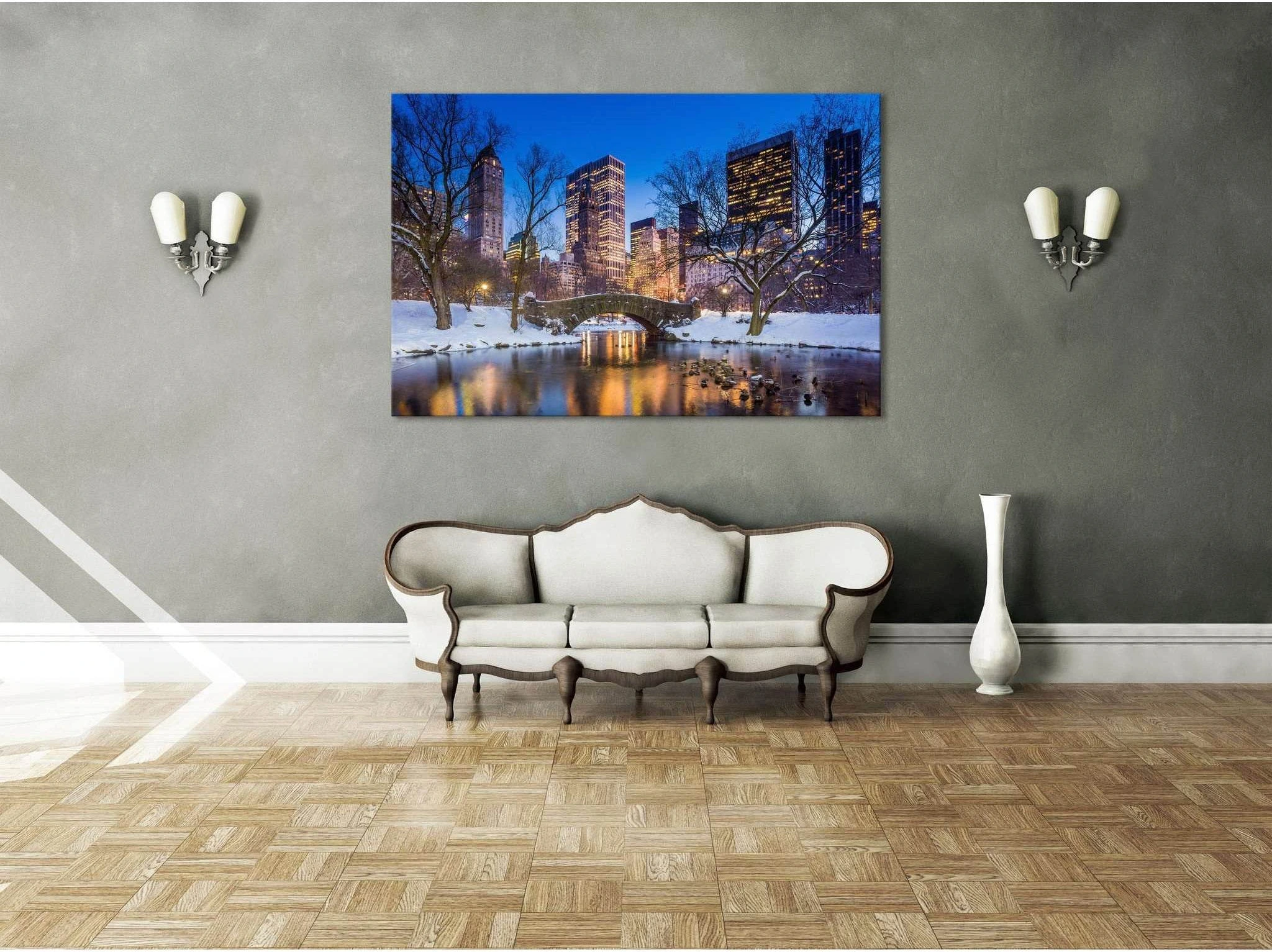 New York Central Park №617 Ready to Hang Canvas Print - Zellart Canvas Prints 0_NY_ART, ALL_Products, autopostr_pinterest_65155, autopostr_pinterest_65157, autopostr_pinterest_65158, autopostr_pinterest_65160