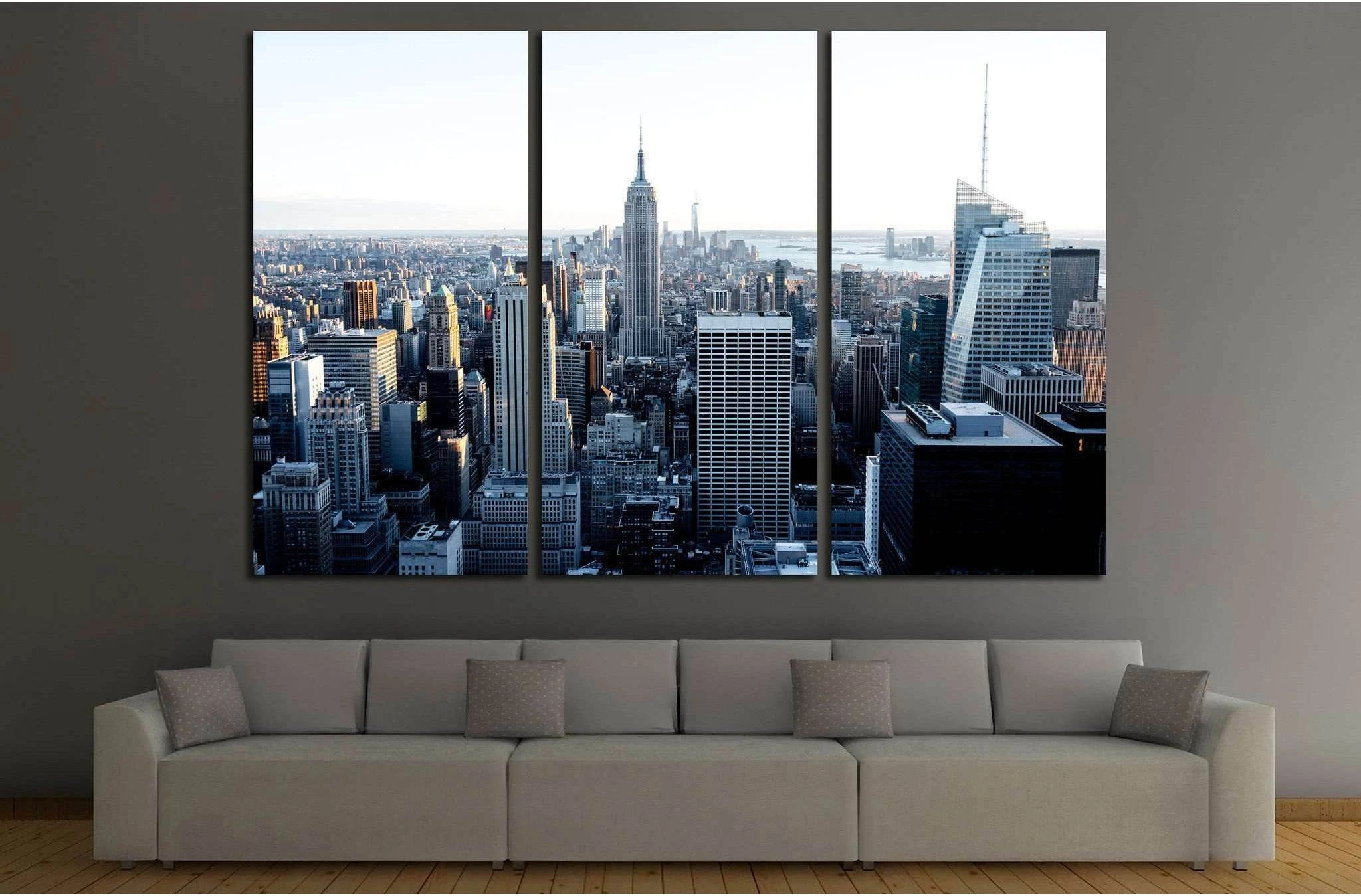 New York City №542 Ready to Hang Canvas Print - Zellart Canvas Prints 0_NY_ART, ALL_Products, s-542