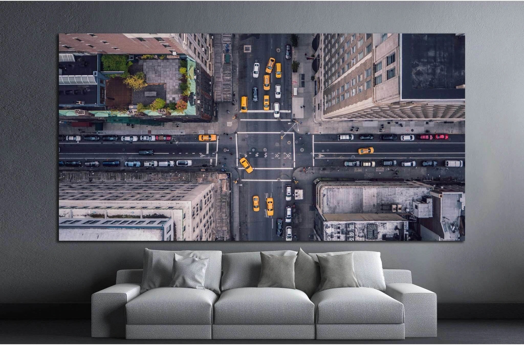 New York City 5th Ave Vertical №1435 Ready to Hang Canvas Print - Zellart Canvas Prints 0_NY_ART, ALL_Products, s-1435