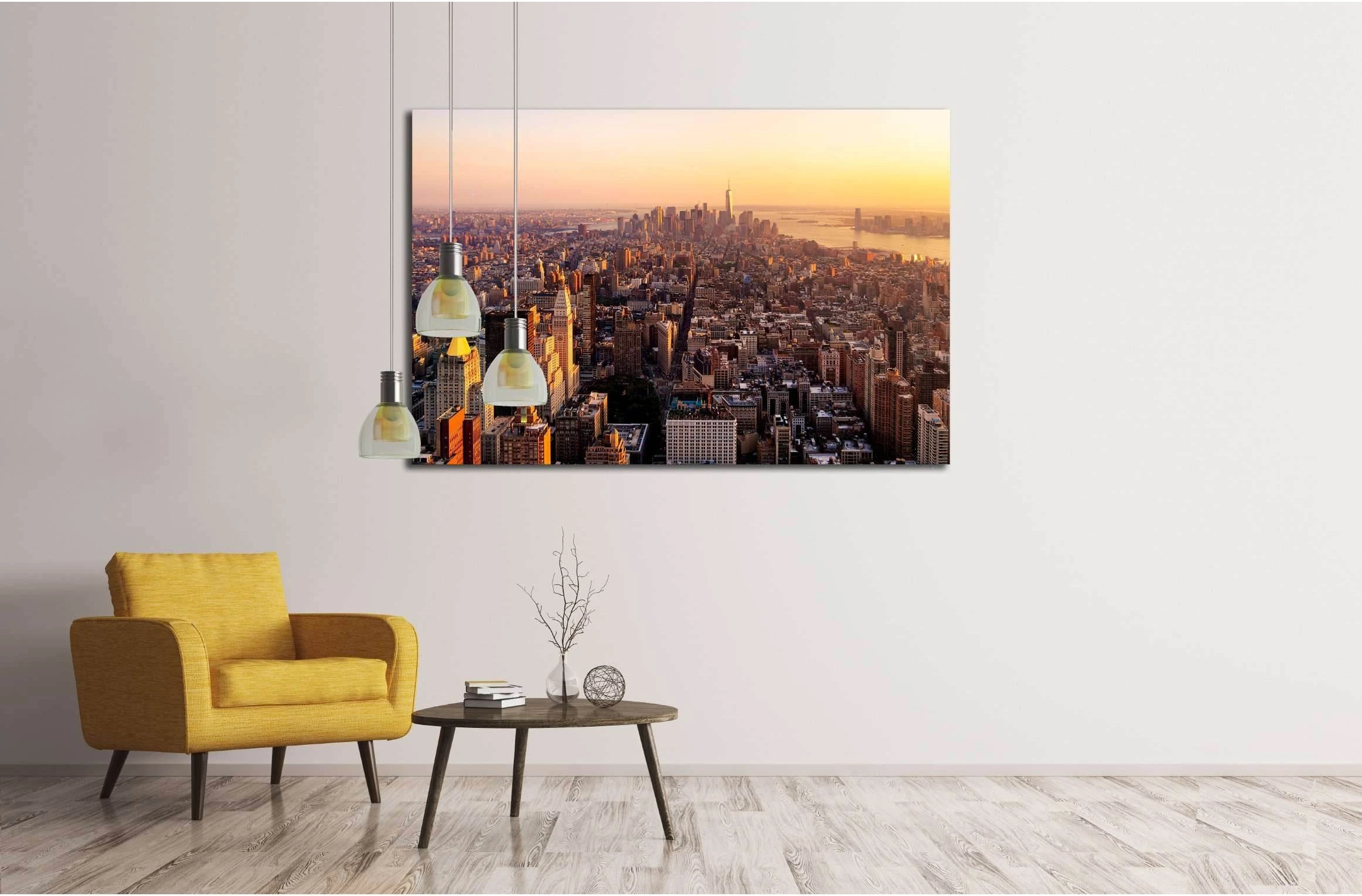 New York City at sunset №2992 Ready to Hang Canvas Print - Zellart Canvas Prints 0_NY_ART, ALL_Products, s-2992