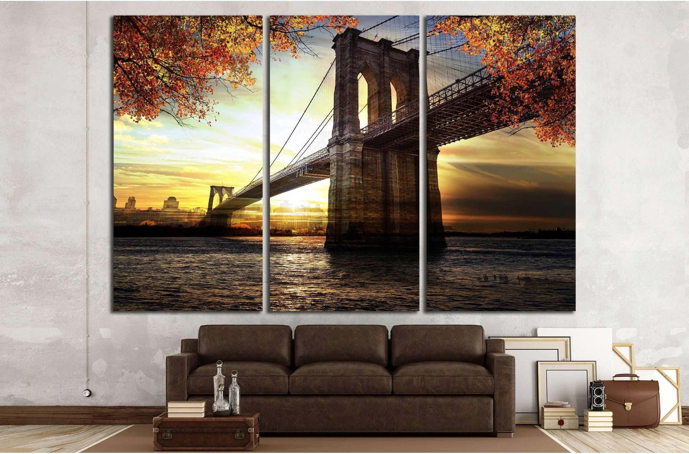 New York City - Manhattan after sunset - beautiful cityscape №2406 Ready to Hang Canvas Print - Zellart Canvas Prints 0_NY_ART, ALL_Products, s-2406
