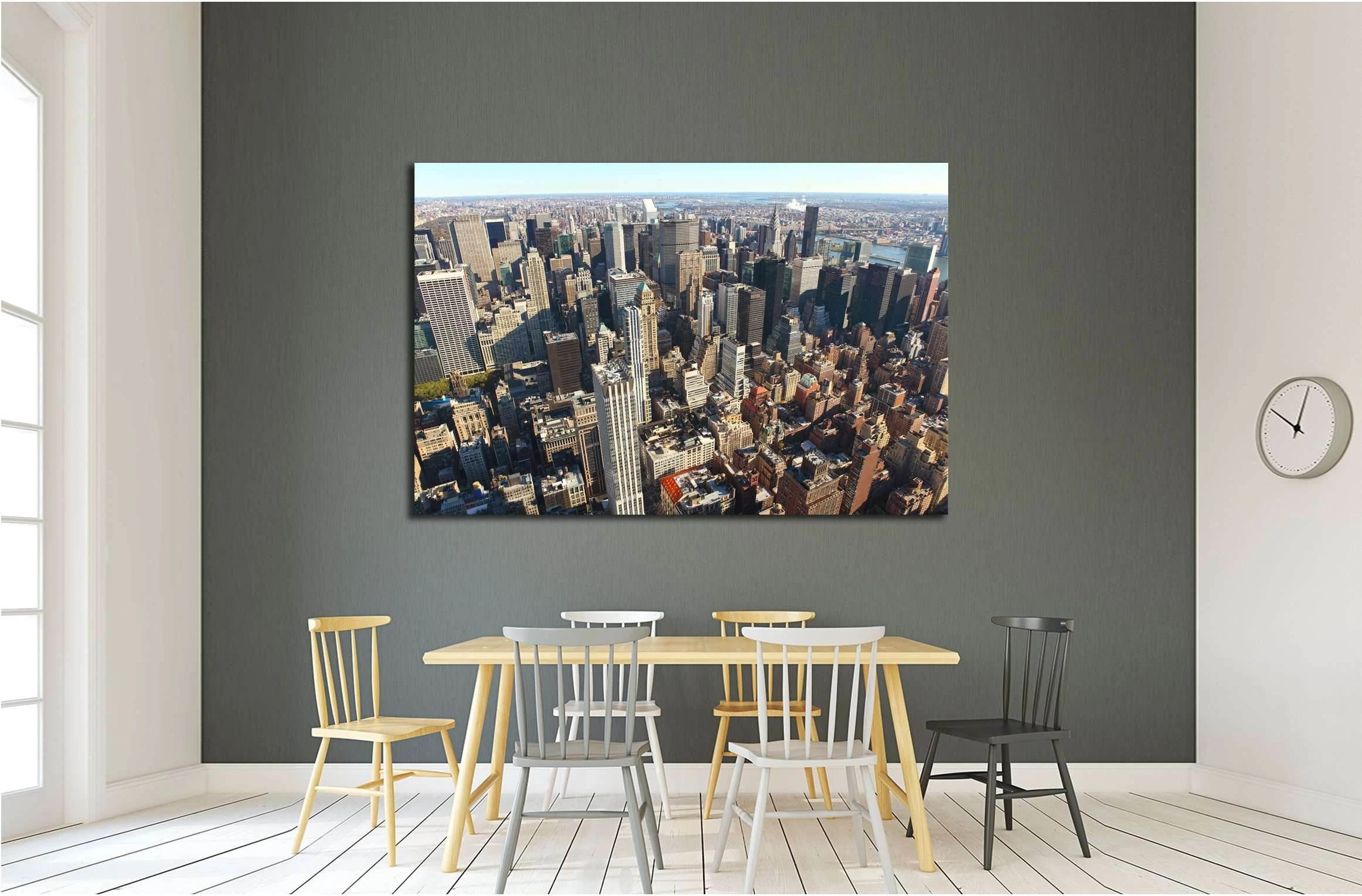 New York City Manhattan cityscape, USA №2618 Ready to Hang Canvas Print - Zellart Canvas Prints 0_NY_ART, ALL_Products, s-2618