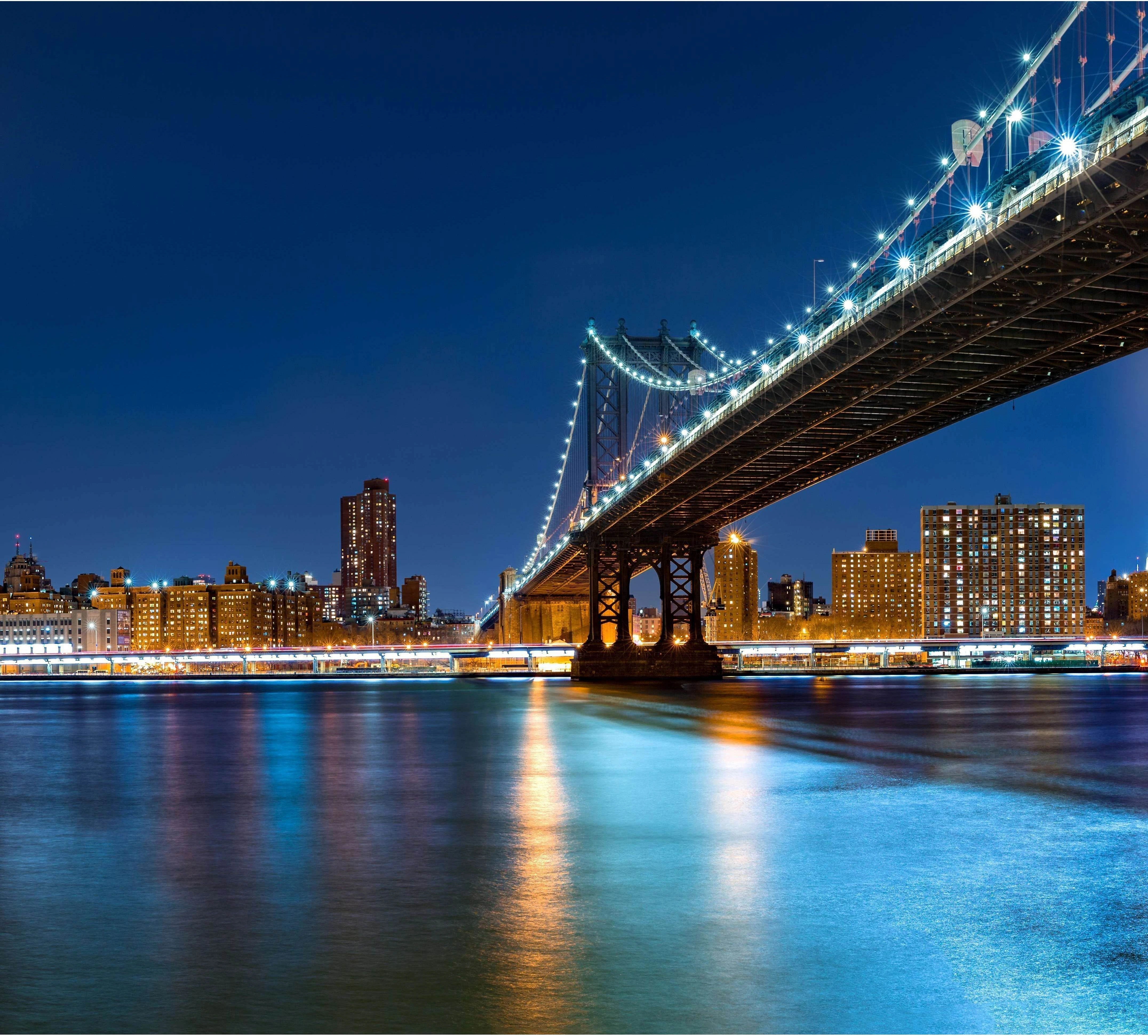 New York city night panorama XXL №52 Ready to Hang Canvas Print - Zellart Canvas Prints 0_NY_ART, ALL_Products, s-52