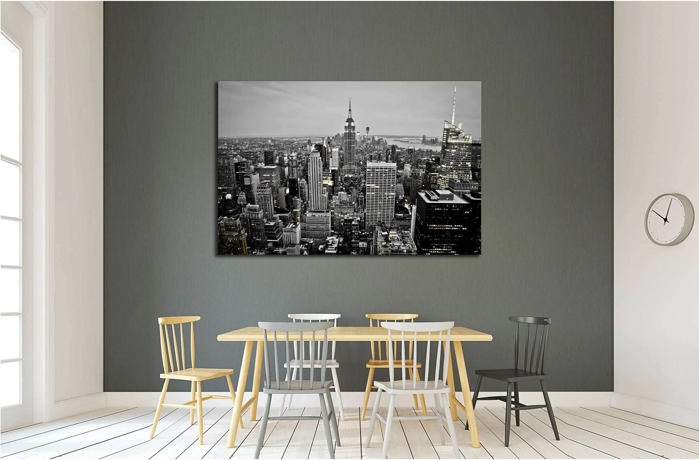 New York City Skyline at Night №2405 Ready to Hang Canvas Print - Zellart Canvas Prints 0_NY_ART, ALL_Products, s-2405