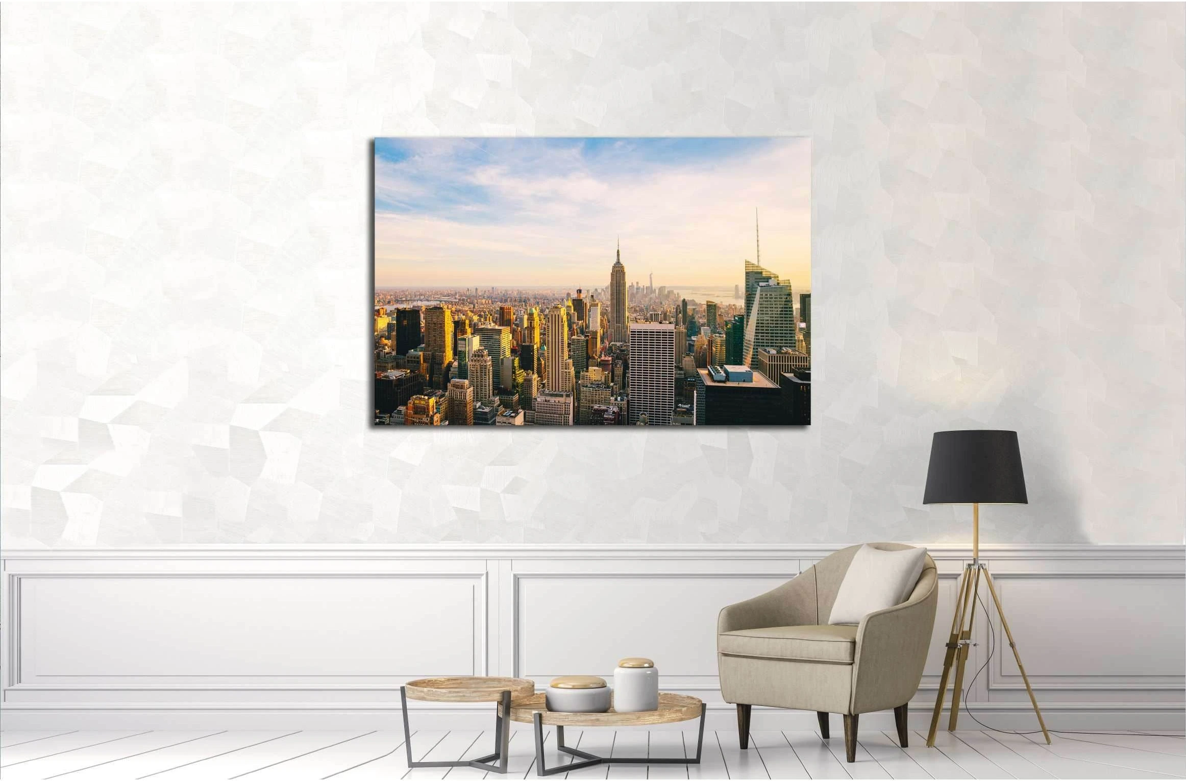 New York City skyline at sunset №3014 Ready to Hang Canvas Print - Zellart Canvas Prints 0_NY_ART, ALL_Products, s-3014