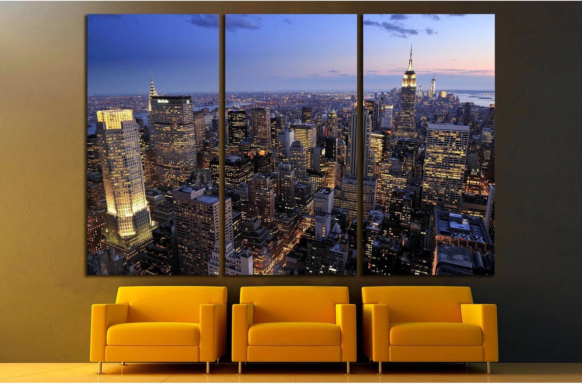 New York City skyline, Manhattan, New York №2646 Ready to Hang Canvas Print - Zellart Canvas Prints 0_NY_ART, ALL_Products, s-2646