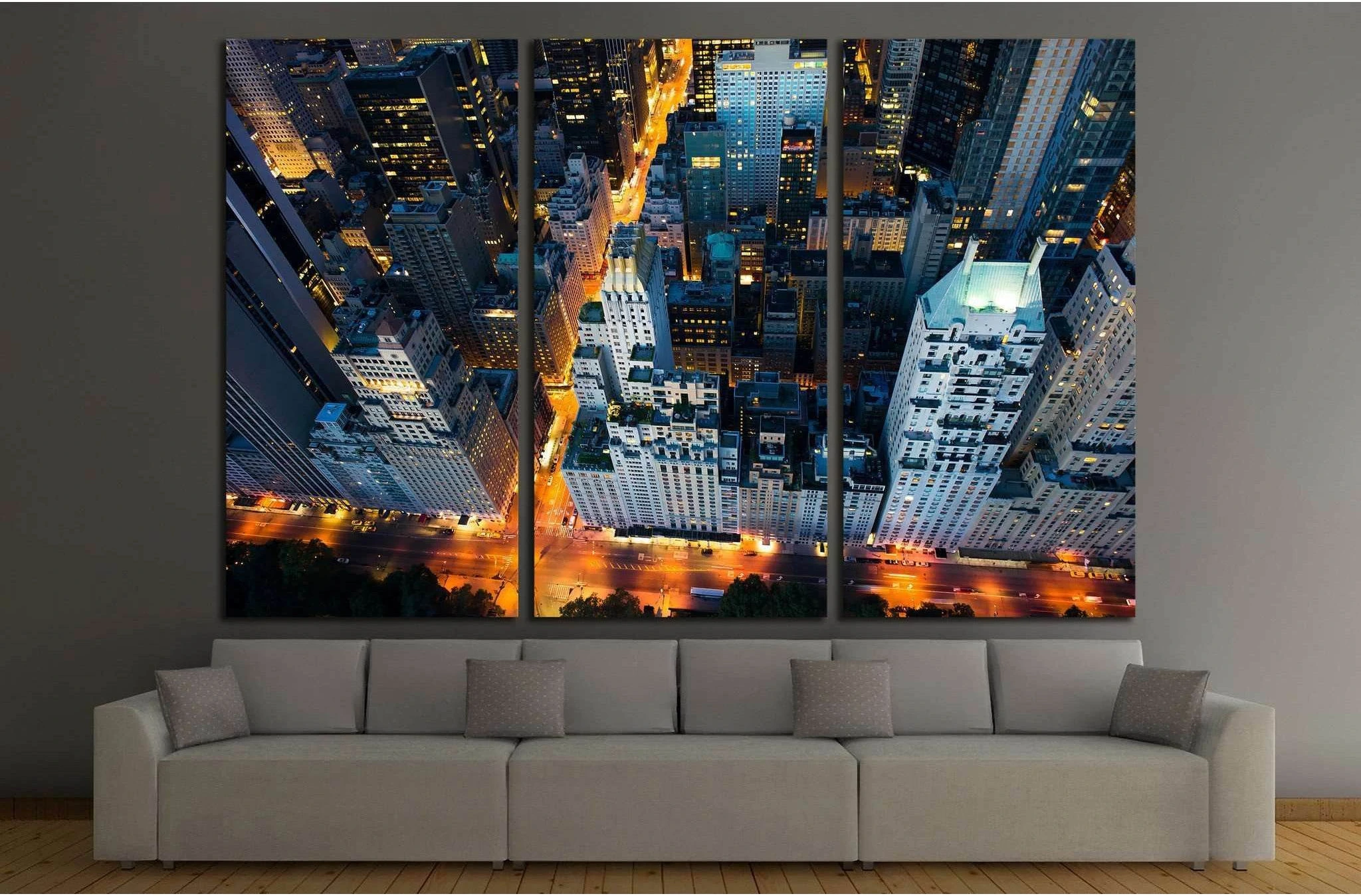 New York city, sunrise over central park №1687 Ready to Hang Canvas Print - Zellart Canvas Prints 0_NY_ART, ALL_Products, s-1687