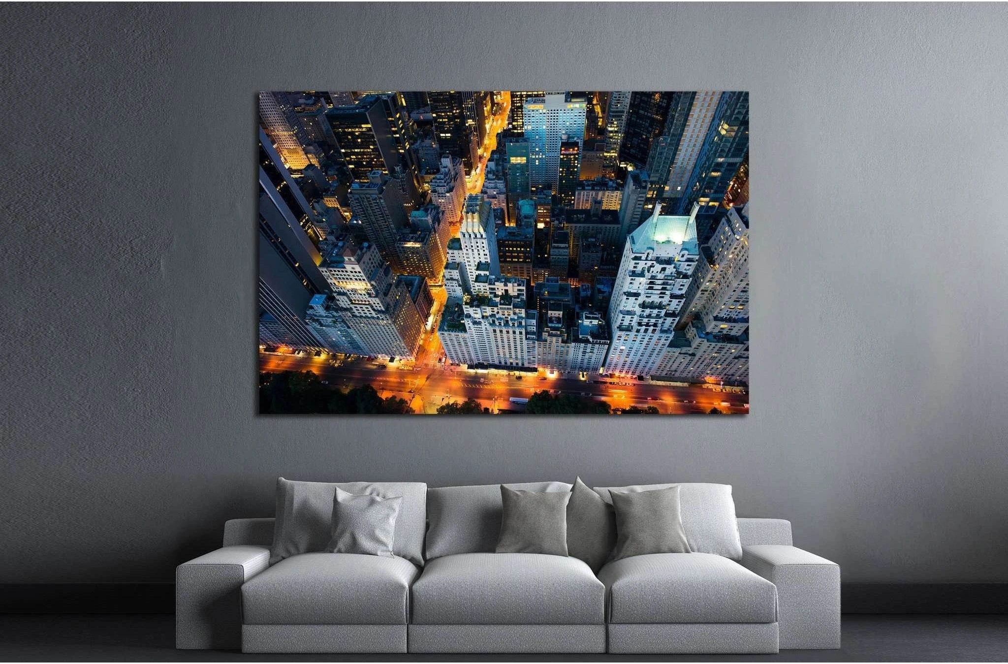 New York city, sunrise over central park №1687 Ready to Hang Canvas Print - Zellart Canvas Prints 0_NY_ART, ALL_Products, s-1687
