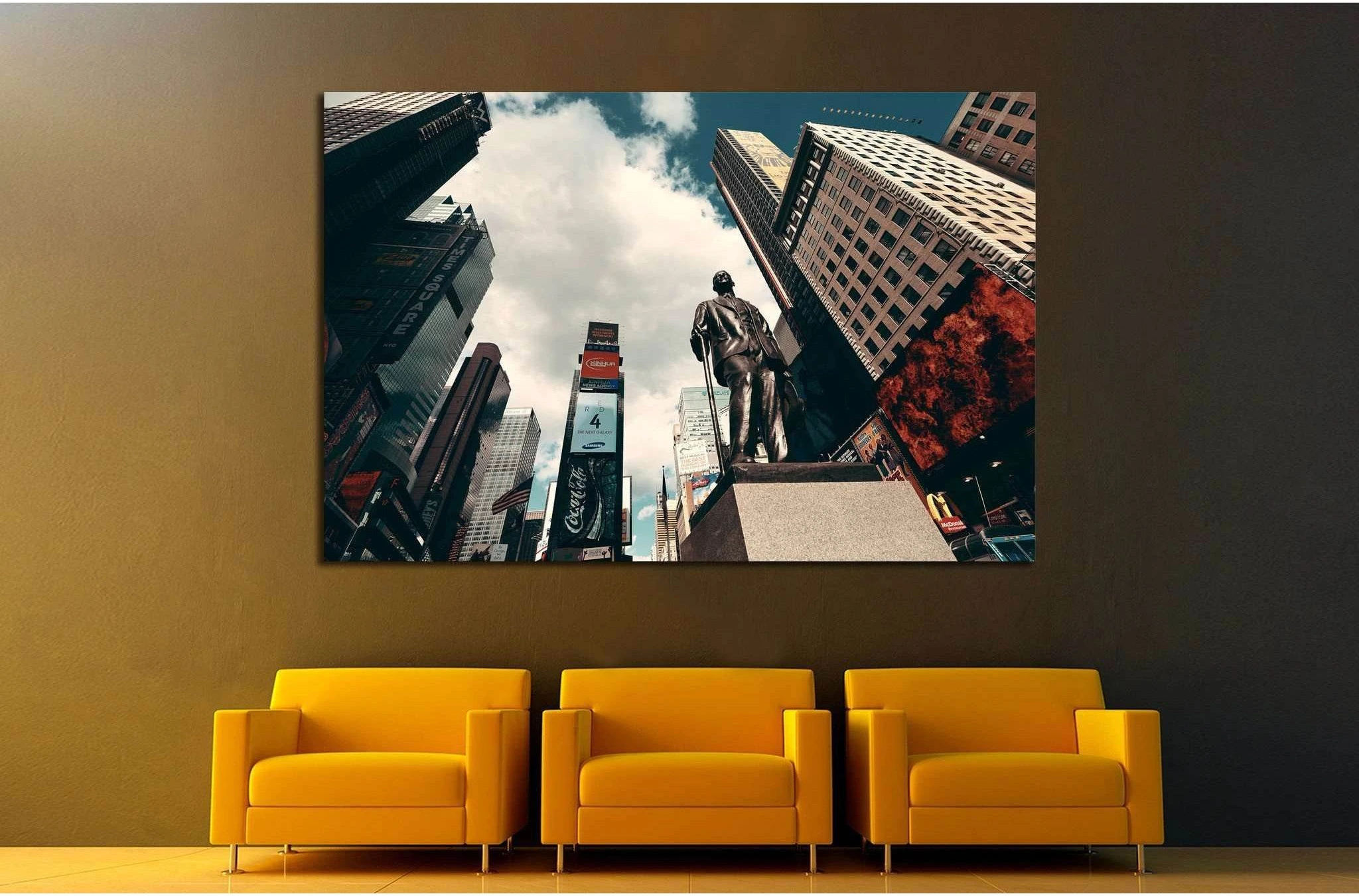 NEW YORK CITY, Times Square street, Manhattan, United States №2074 Ready to Hang Canvas Print - Zellart Canvas Prints 0_NY_ART, ALL_Products, s-2074