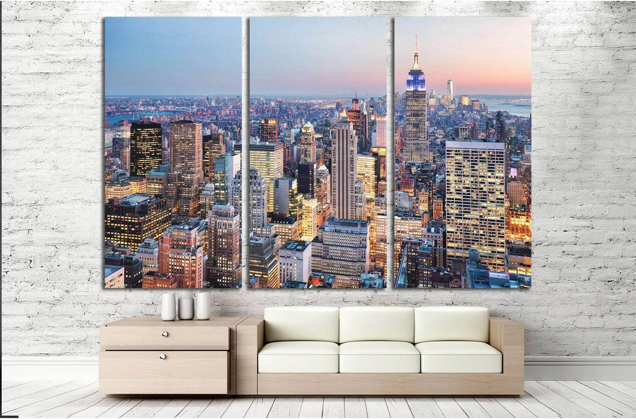 New York City, USA №1121 Ready to Hang Canvas Print - Zellart Canvas Prints 0_NY_ART, ALL_Products, s-1121