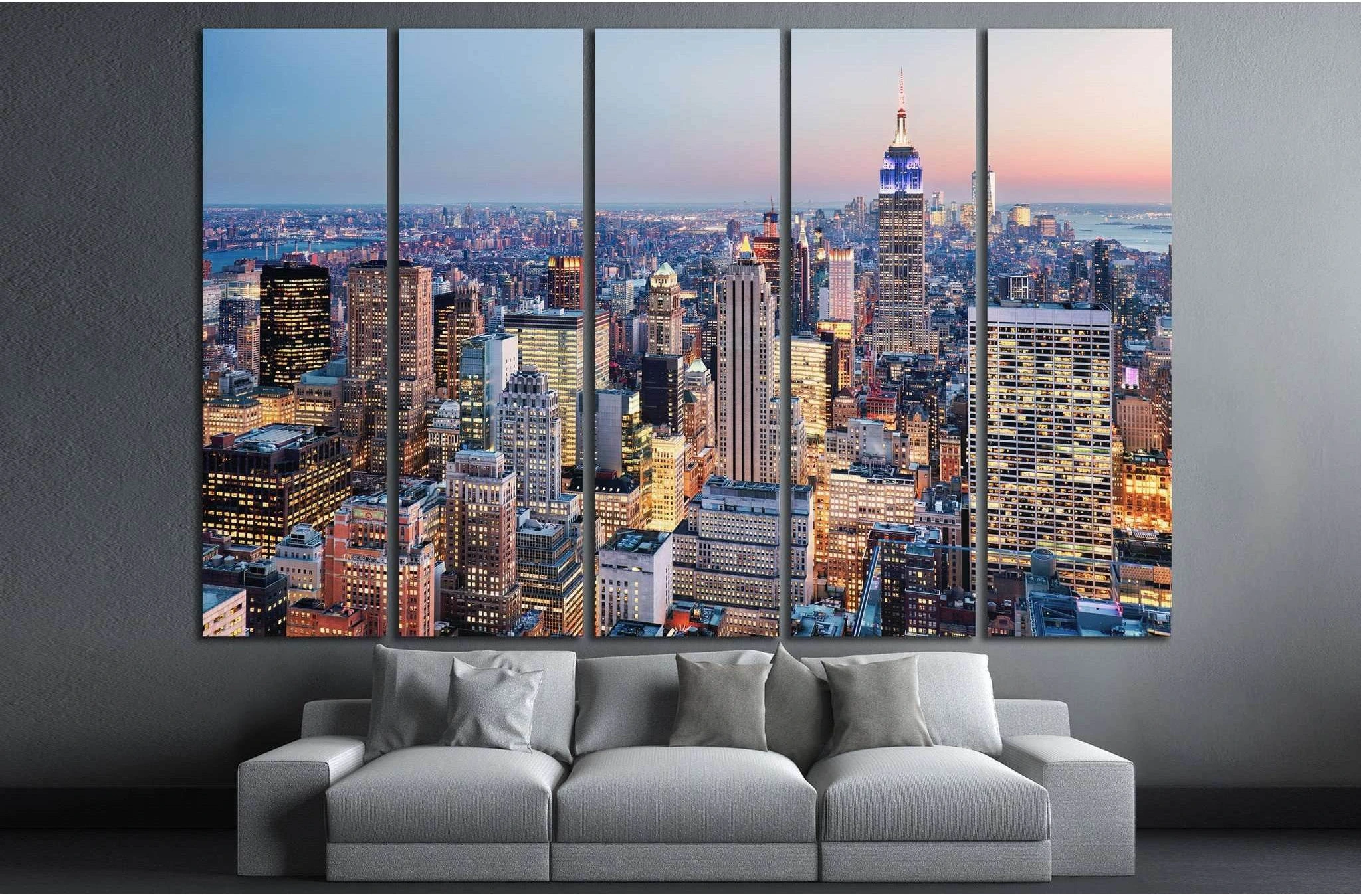 New York City, USA №1121 Ready to Hang Canvas Print - Zellart Canvas Prints 0_NY_ART, ALL_Products, s-1121