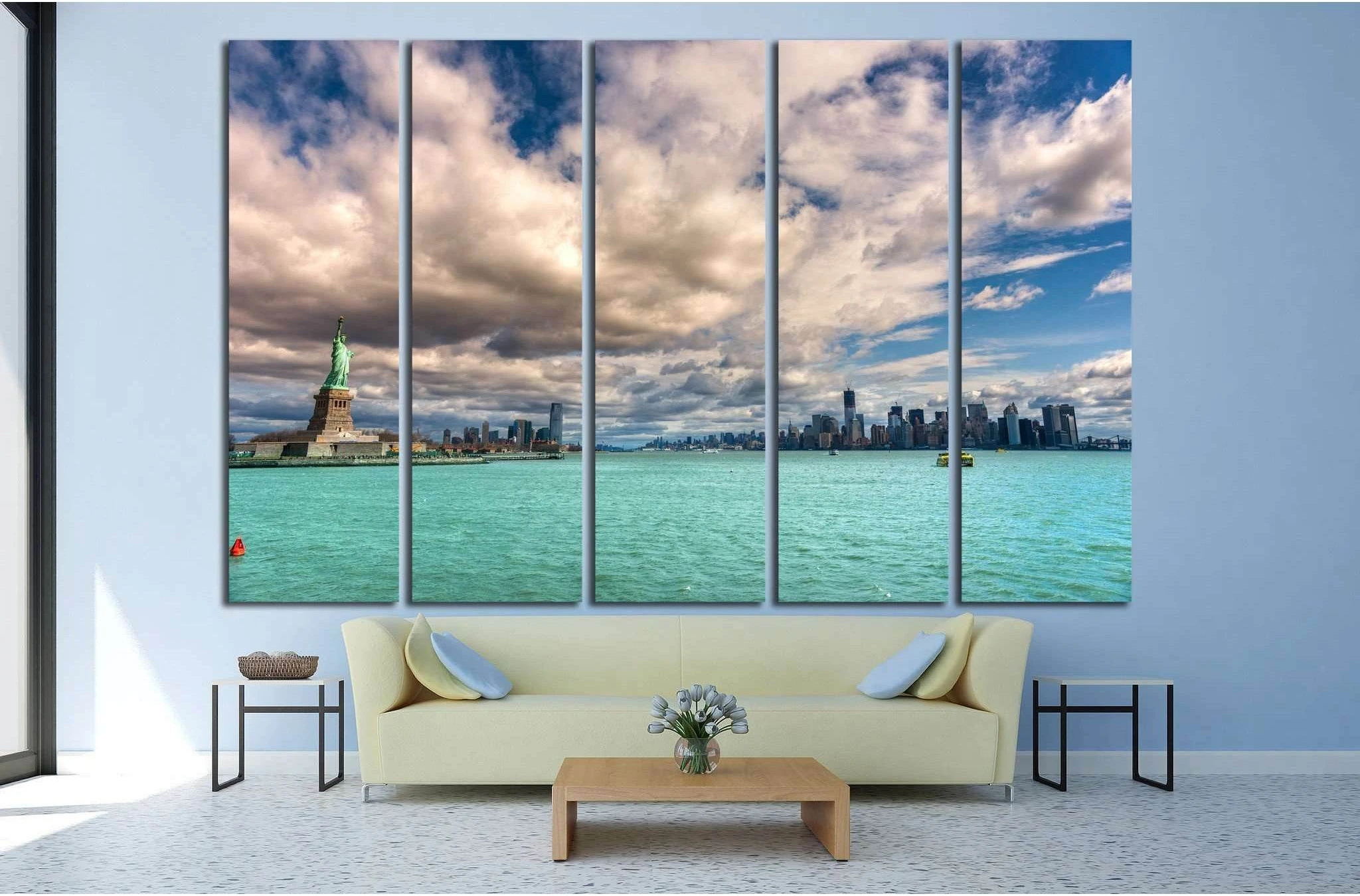 New York City, USA №1206 Ready to Hang Canvas Print - Zellart Canvas Prints 0_NY_ART, ALL_Products, s-1206