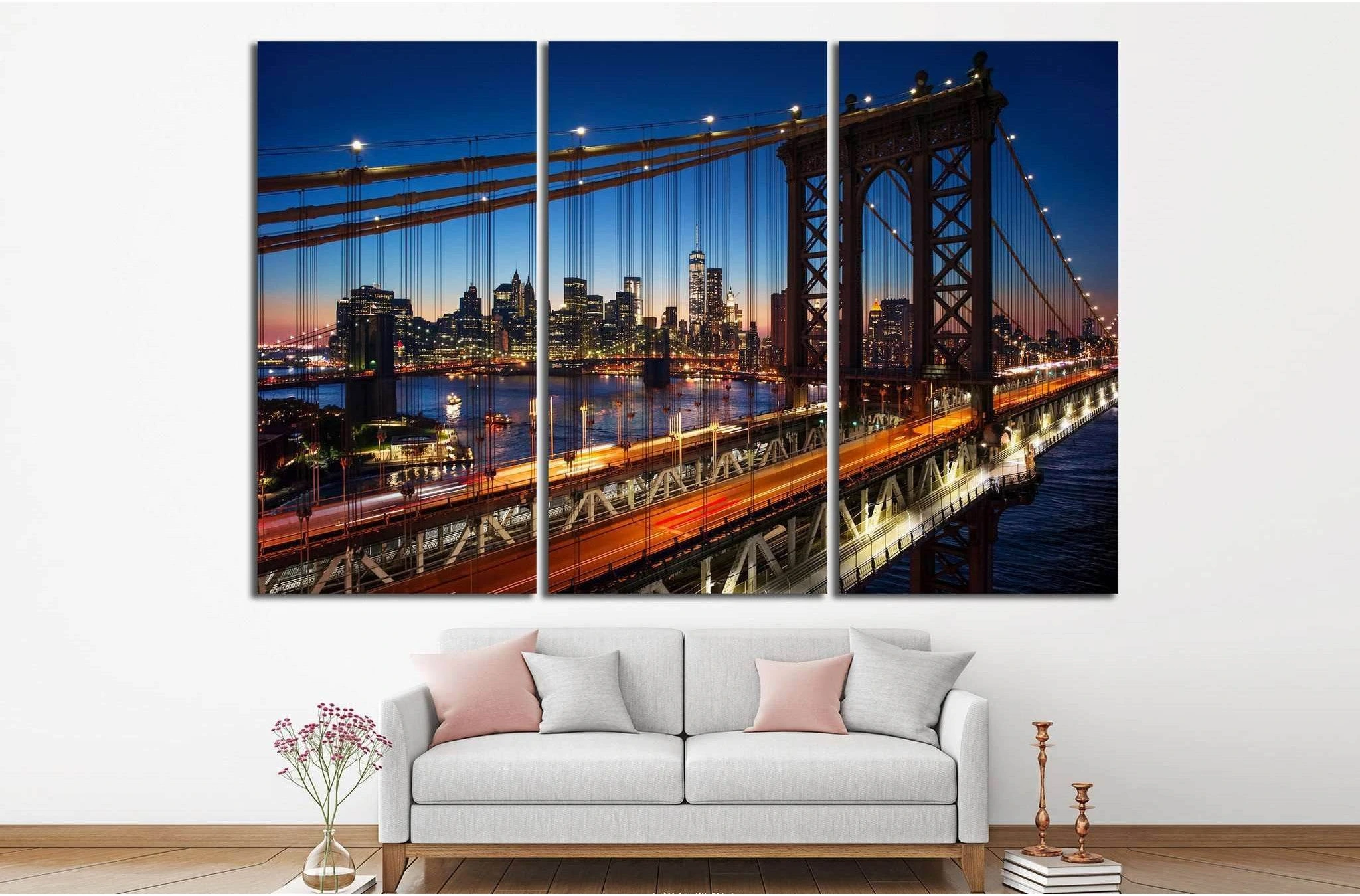 New York Manhattan №574 Ready to Hang Canvas Print - Zellart Canvas Prints 0_NY_ART, ALL_Products, s-574