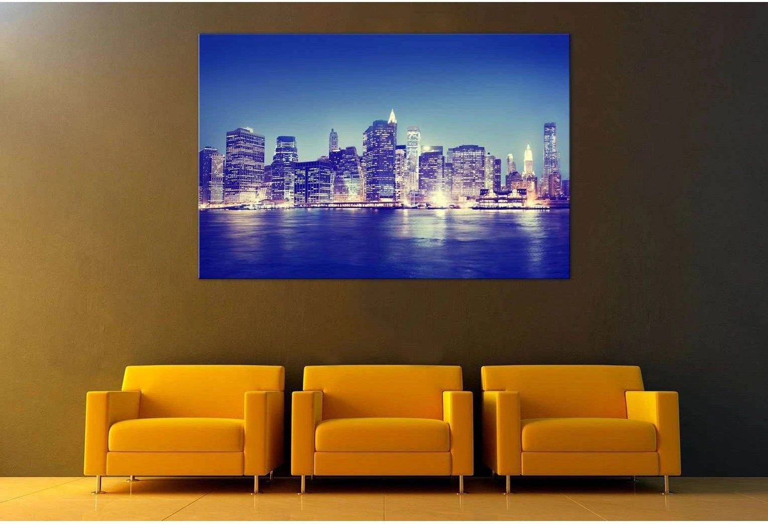 New York Panorama №117 Ready to Hang Canvas Print - Zellart Canvas Prints 0_NY_ART, ALL_Products, wd-117