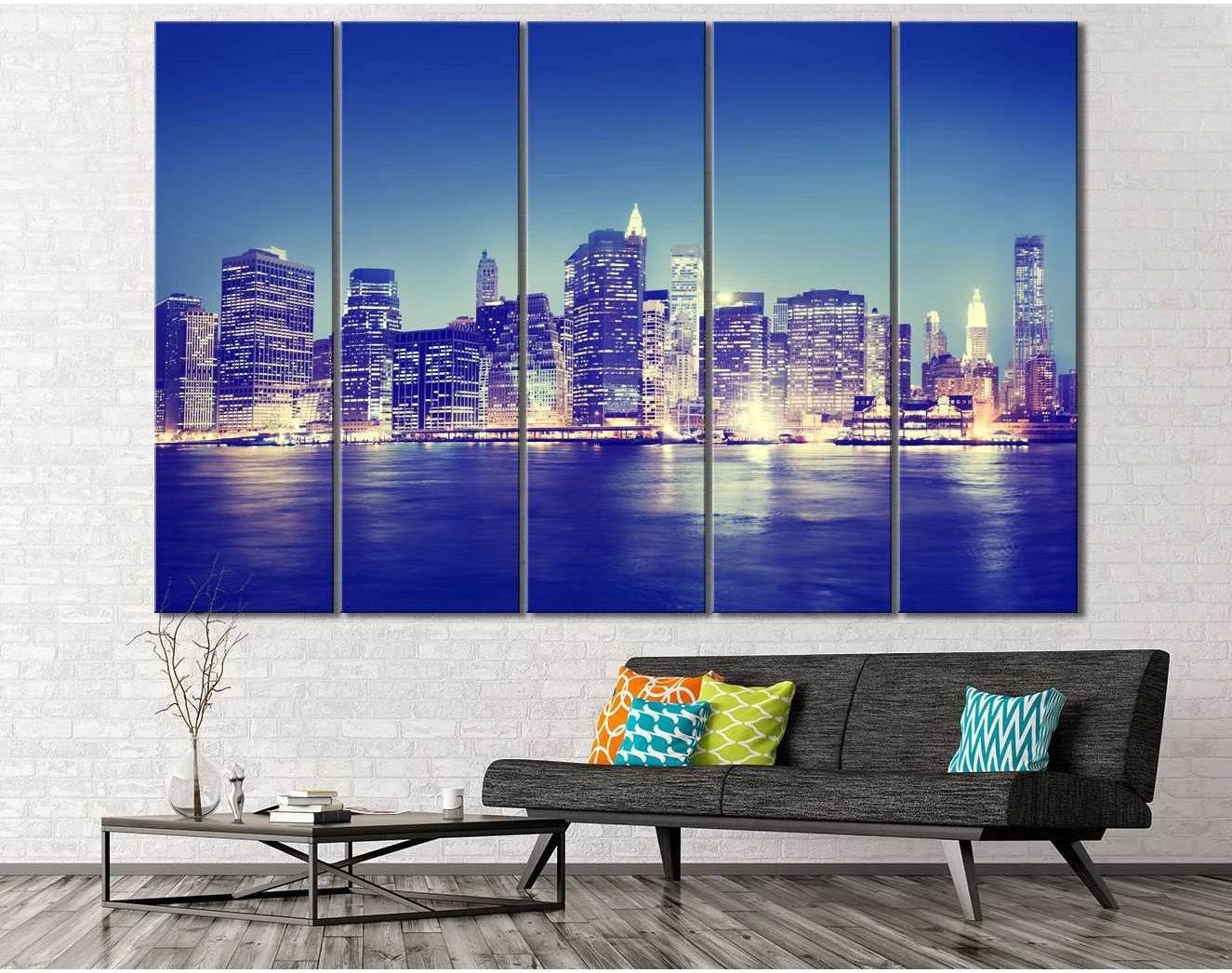 New York Panorama №117 Ready to Hang Canvas Print - Zellart Canvas Prints 0_NY_ART, ALL_Products, wd-117