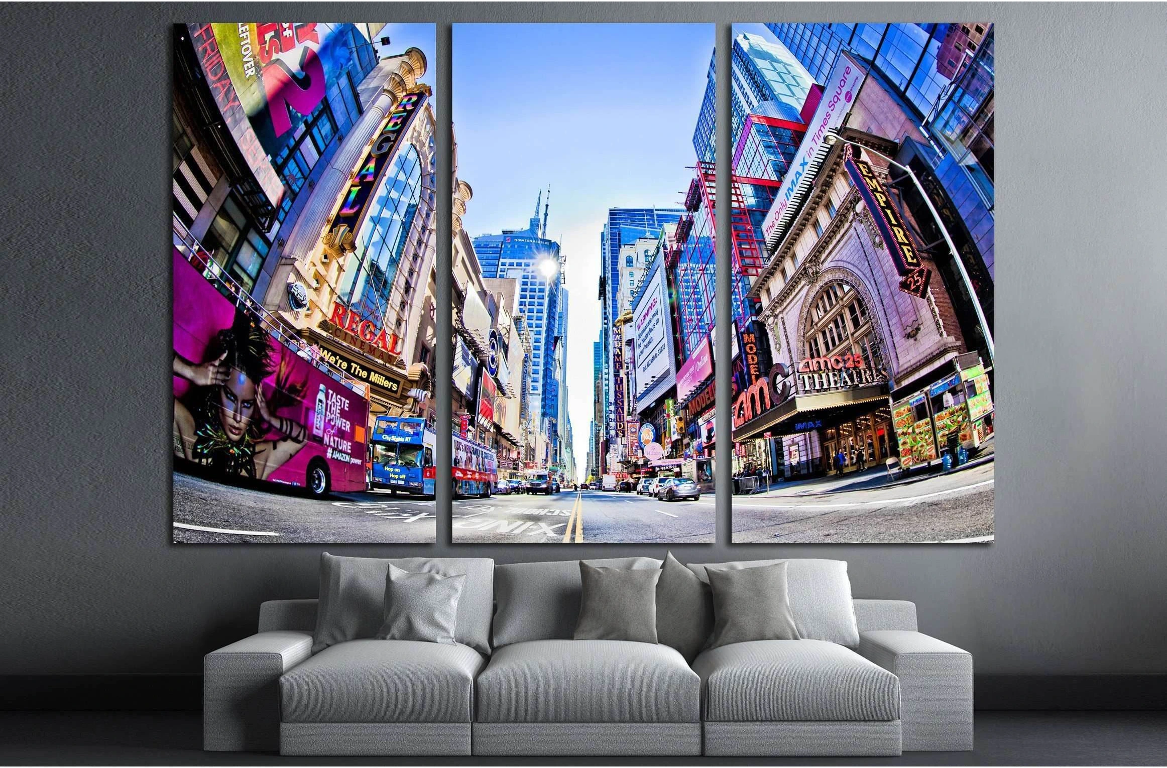 NEW YORK, Times Square and 42nd Stree №2267 Ready to Hang Canvas Print - Zellart Canvas Prints 0_NY_ART, ALL_Products, s-2267