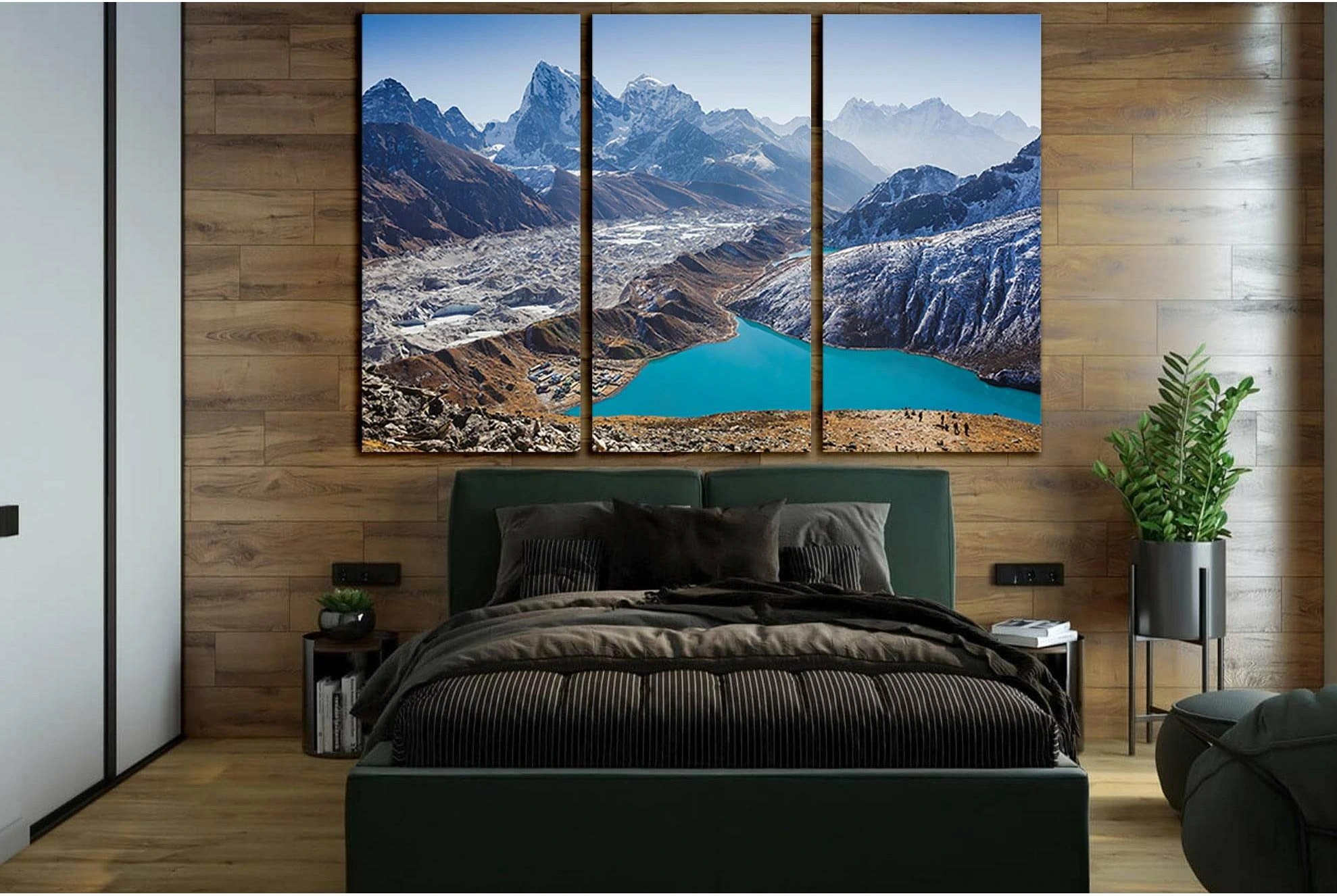 Ngozumpa Glacier Flowing Down №SL1355 Ready to Hang Canvas Print - Zellart Canvas Prints 0new, ALL_Products, Glacials