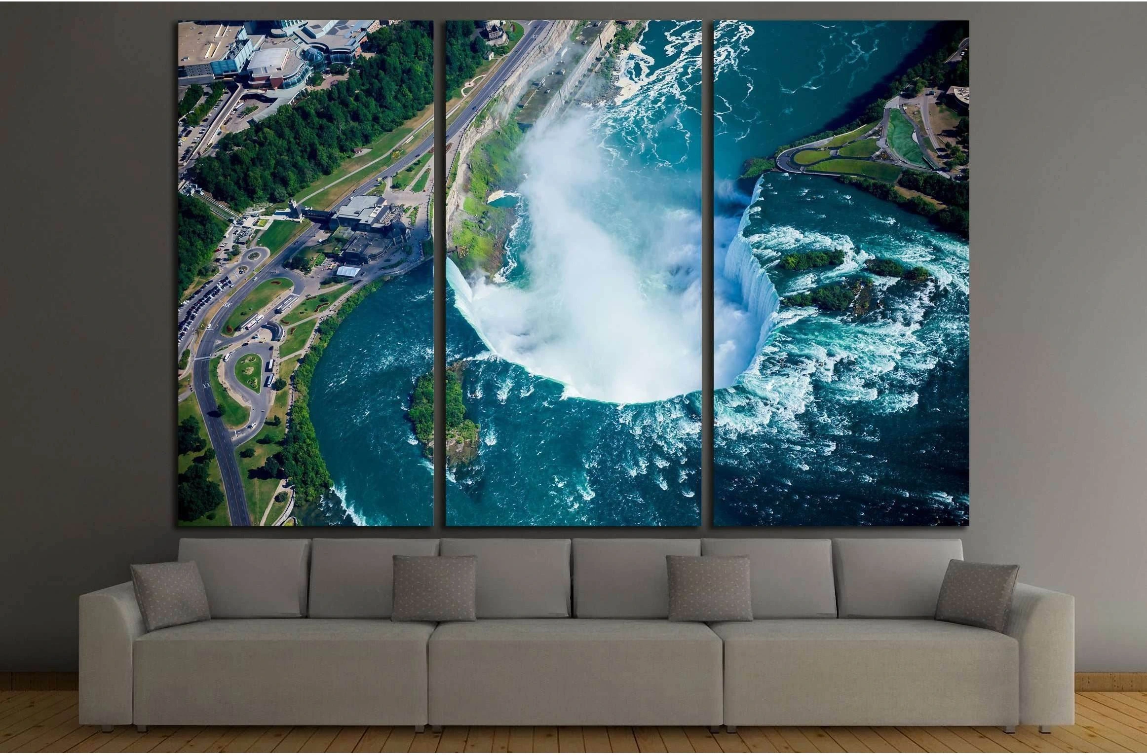 Niagara falls, Canadian side. Ontario, Canada №2914 Ready to Hang Canvas Print - Zellart Canvas Prints ALL_Products, s-2914, Waterfall