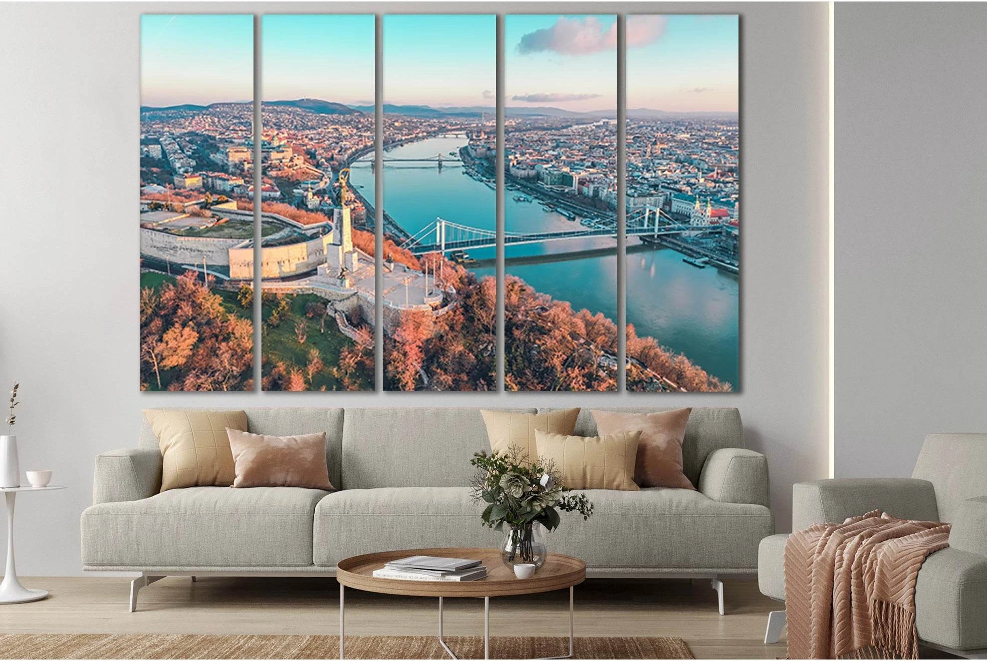 Nice View Of Budapest №SL339 Ready to Hang Canvas Print - Zellart Canvas Prints 0new, ALL_Products, Cityscapes & Skylines