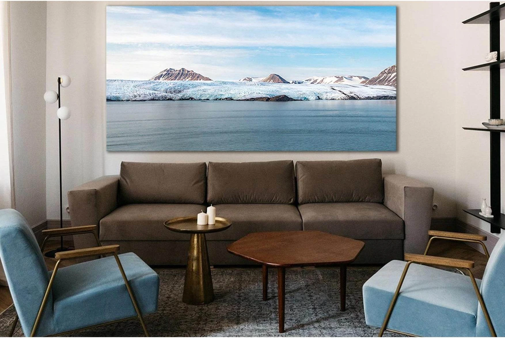 Nordenskiöld Glacier At Pyramiden On Svalbard №SL1340 Ready to Hang Canvas Print - Zellart Canvas Prints 0new, ALL_Products, Glacials