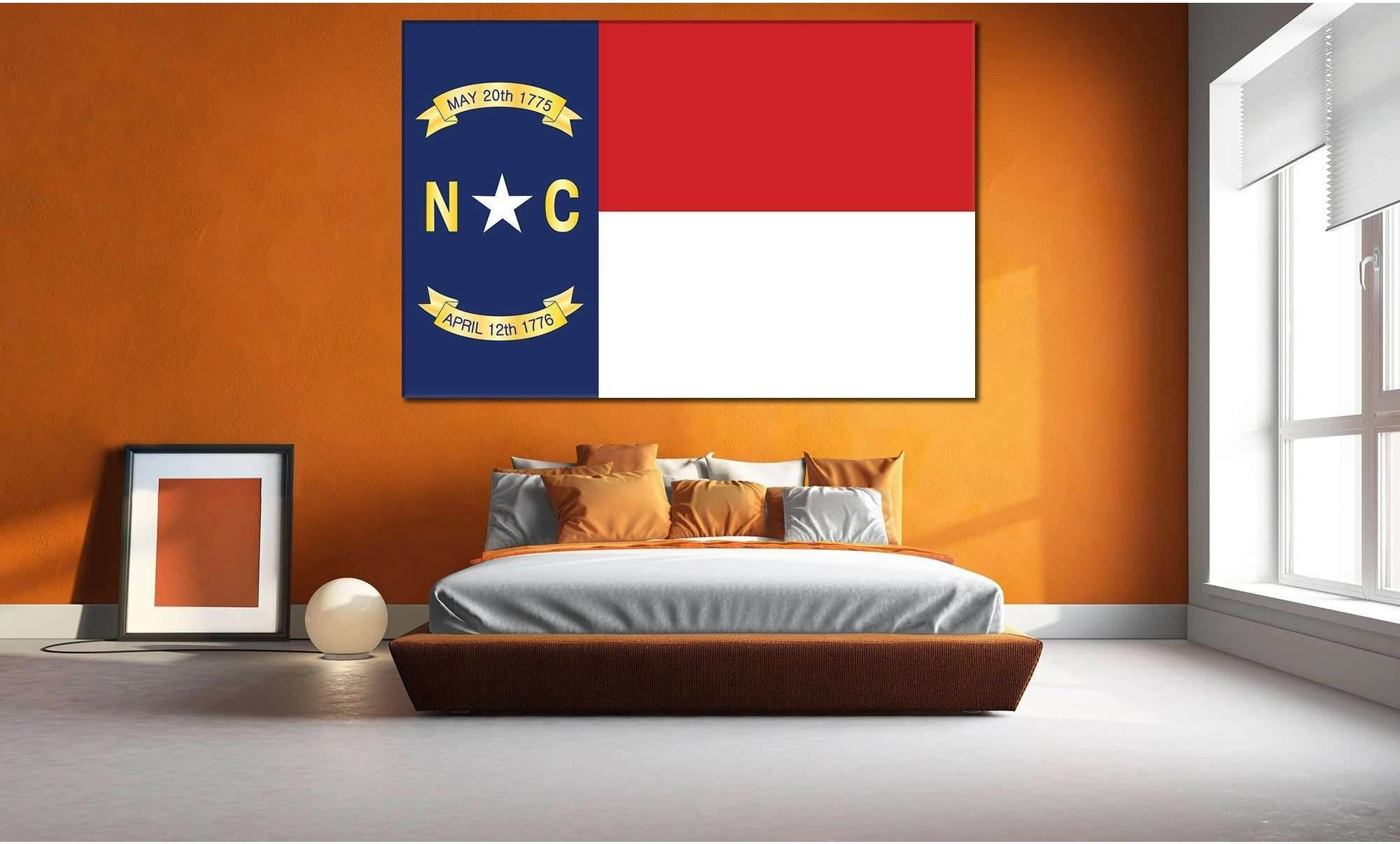 North Carolina Flag №827 Ready to Hang Canvas Print - Zellart Canvas Prints ALL_Products, z-827