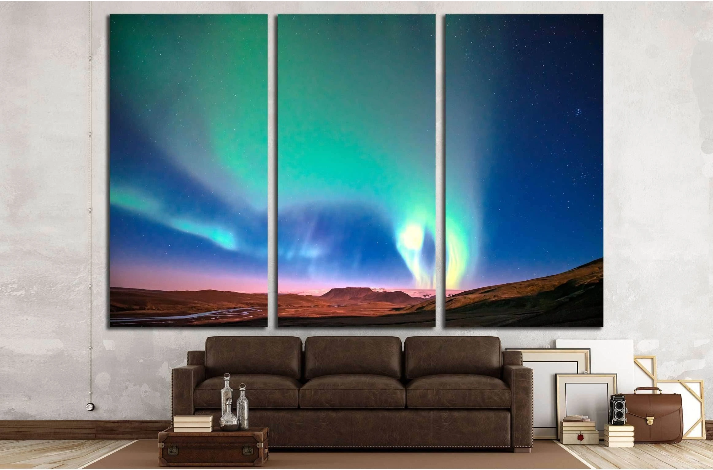 Northern Lights №2909 Ready to Hang Canvas Print - Zellart Canvas Prints ALL_Products, s-2909