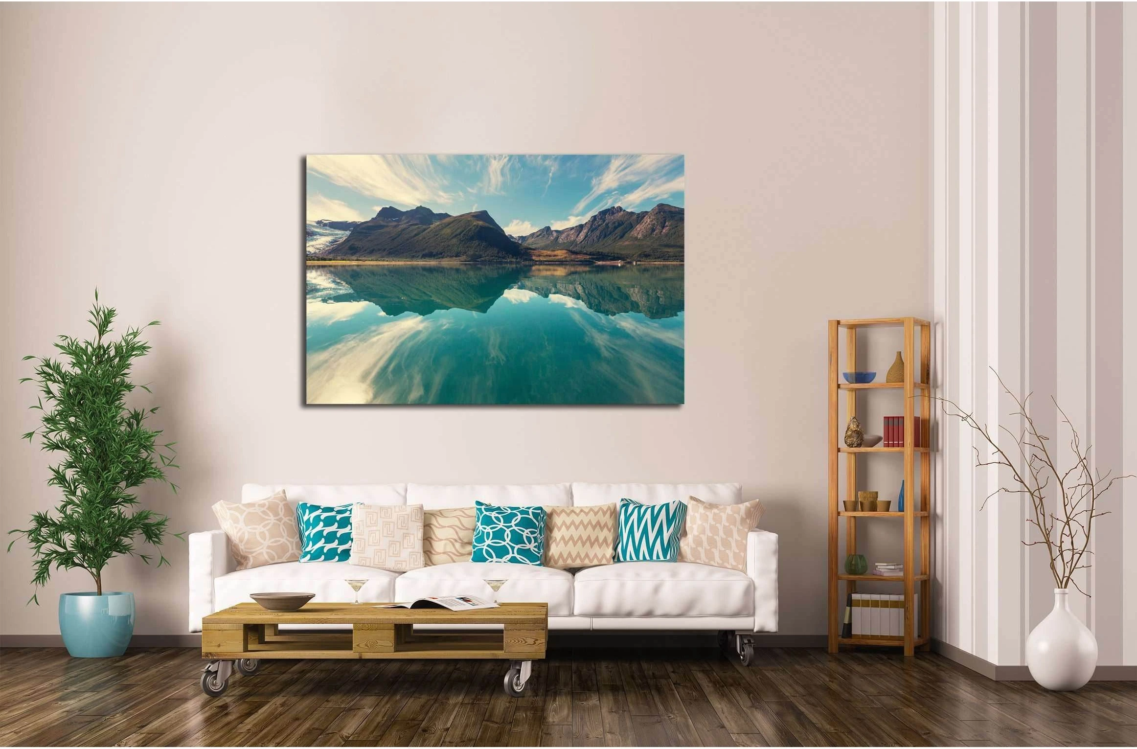 Norway landscapes №2705 Ready to Hang Canvas Print - Zellart Canvas Prints ALL_Products, s-2705