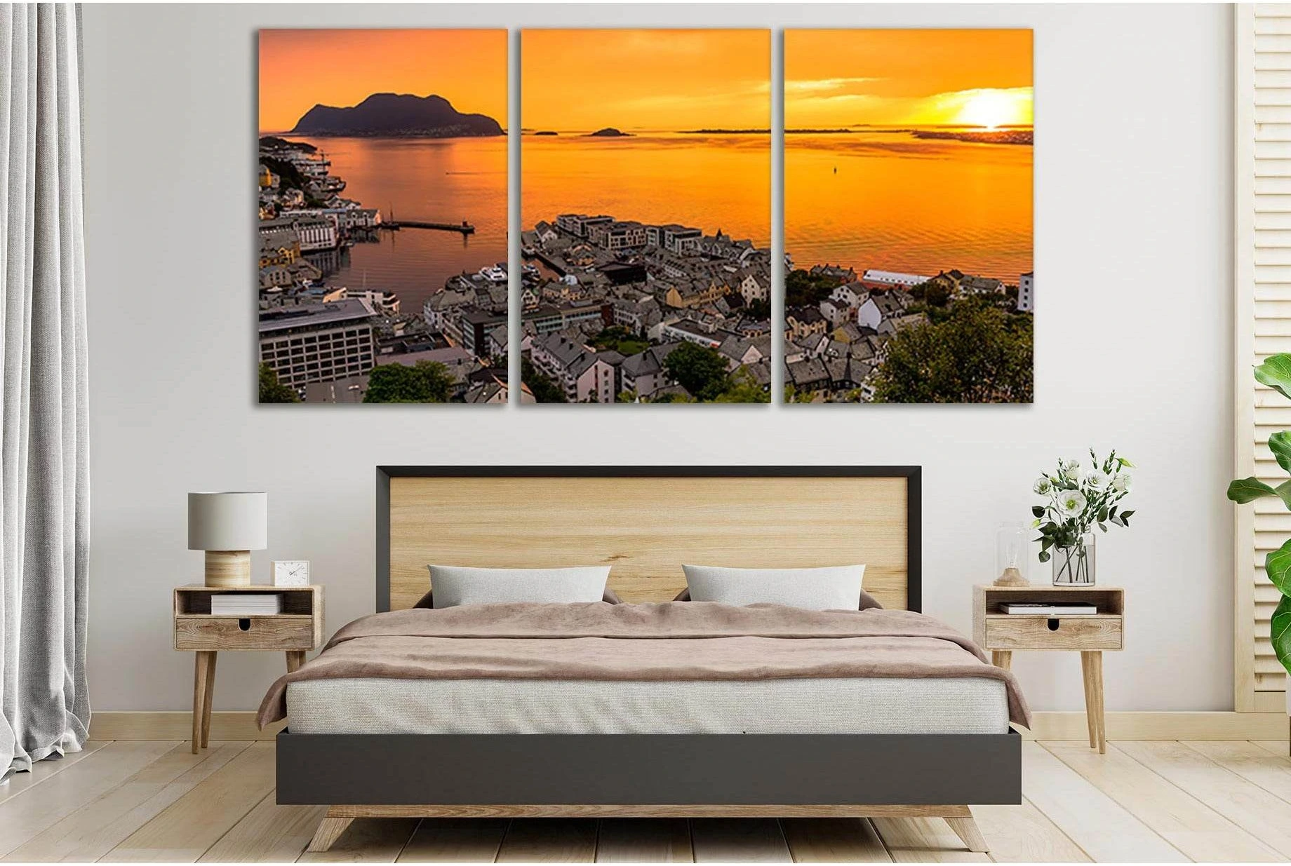 Norway Sunset Evening Coast №SL211 Ready to Hang Canvas Print - Zellart Canvas Prints 0new, ALL_Products, SUNRISE & SUNSET WALL ART