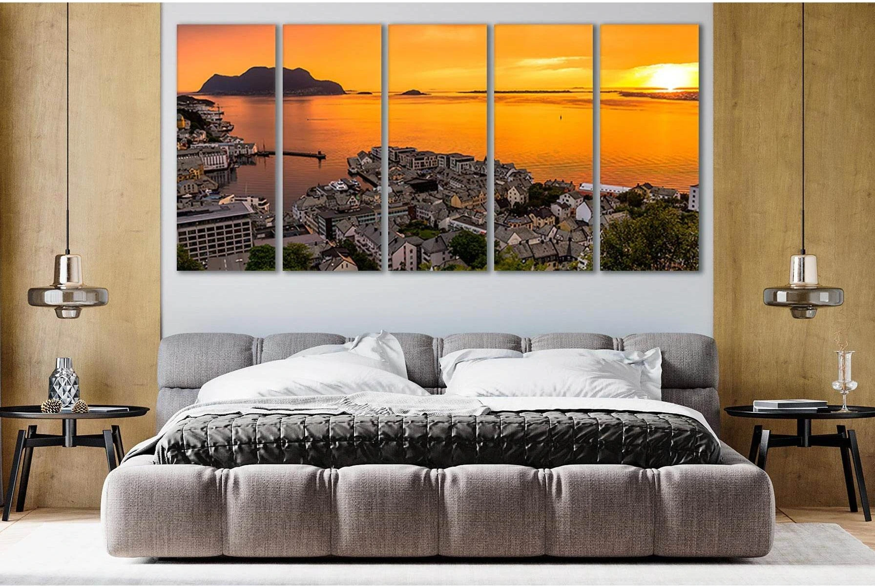 Norway Sunset Evening Coast №SL211 Ready to Hang Canvas Print - Zellart Canvas Prints 0new, ALL_Products, SUNRISE & SUNSET WALL ART