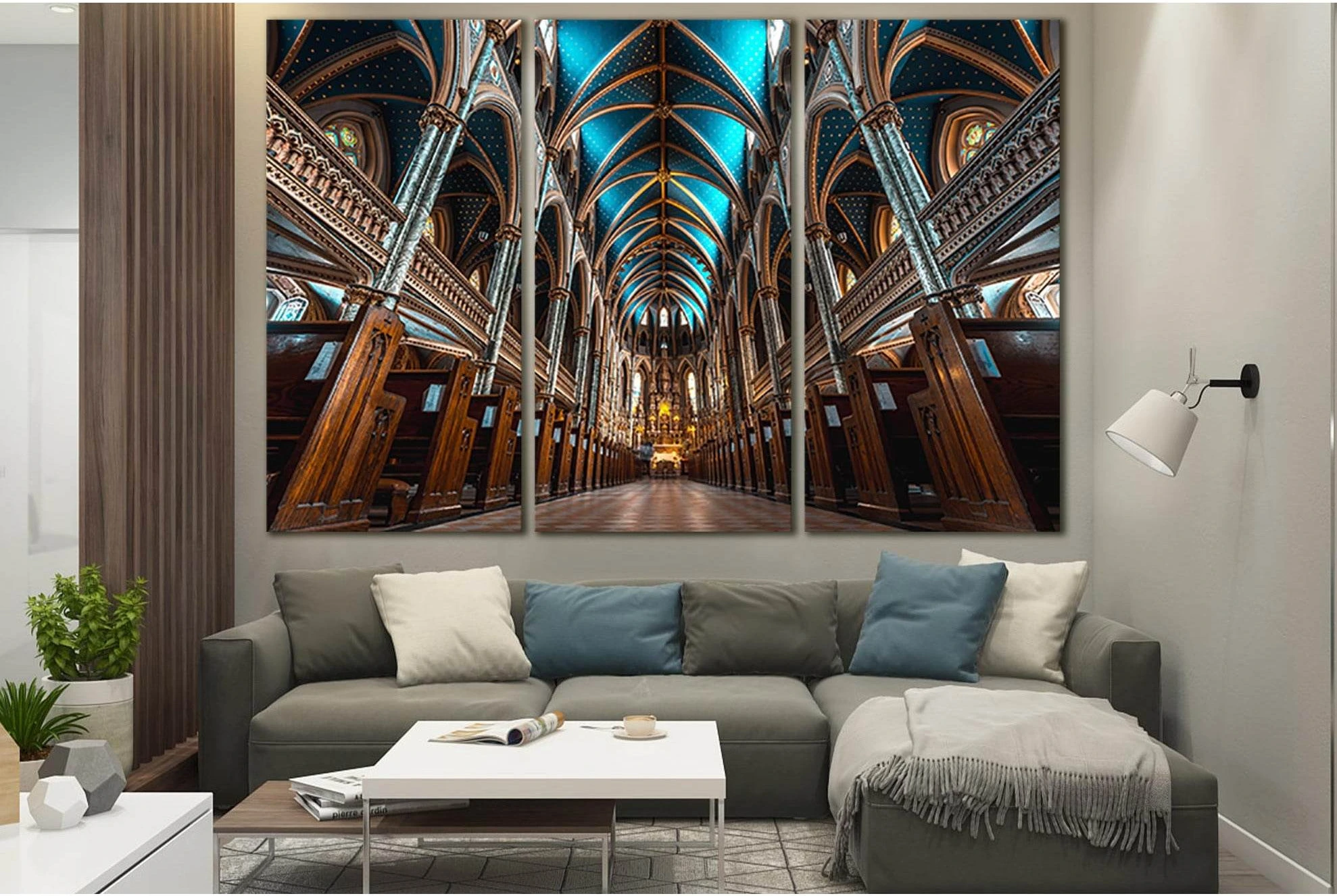 Notre Dame Cathedral Ottawa №SL1398 Ready to Hang Canvas Print - Zellart Canvas Prints 0new, ALL_Products, Architecture