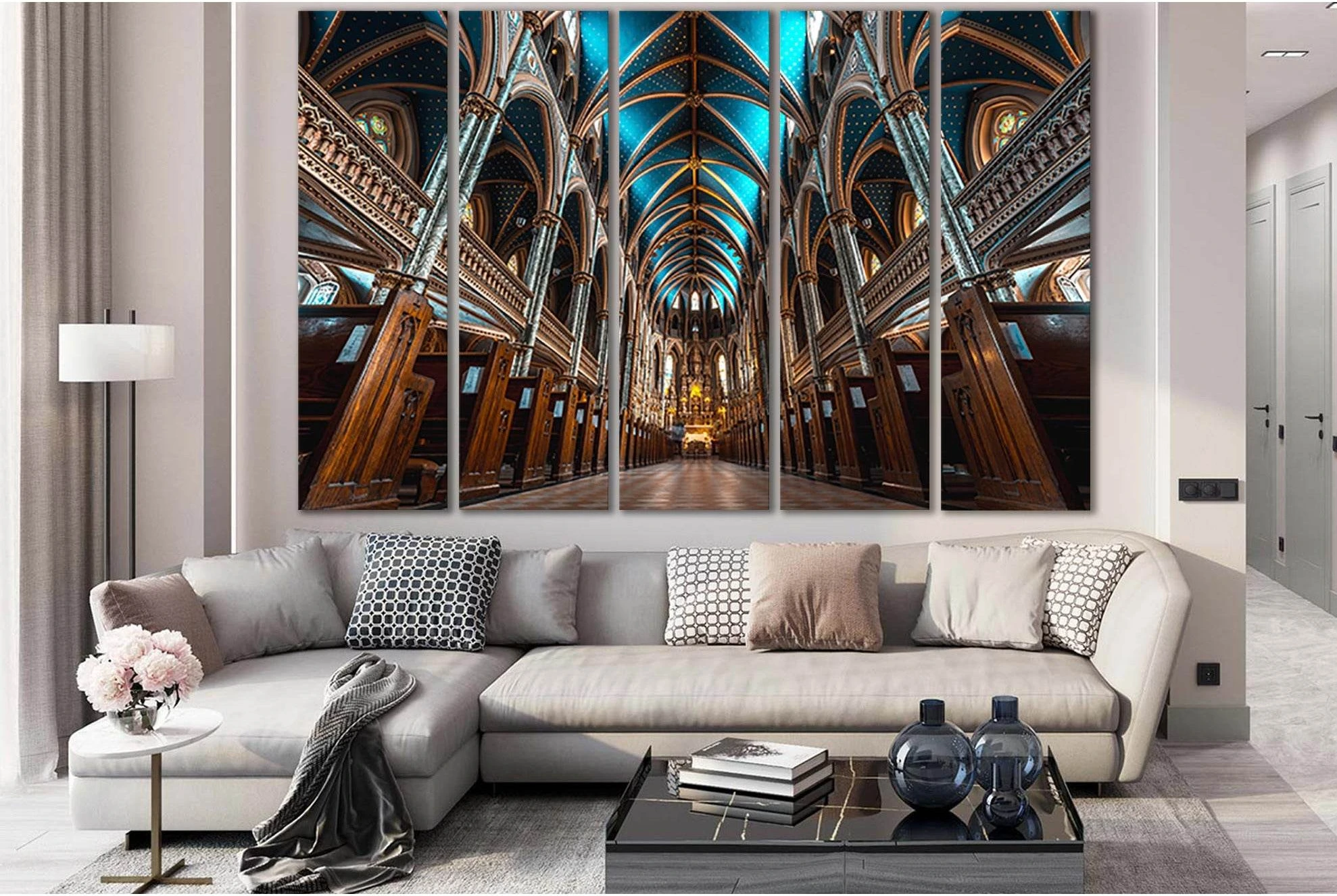Notre Dame Cathedral Ottawa №SL1398 Ready to Hang Canvas Print - Zellart Canvas Prints 0new, ALL_Products, Architecture