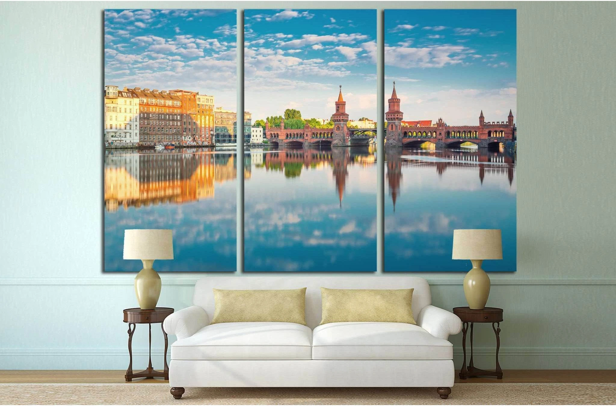 Oberbaumbruecke Berlin №1177 Ready to Hang Canvas Print - Zellart Canvas Prints ALL_Products, s-1177